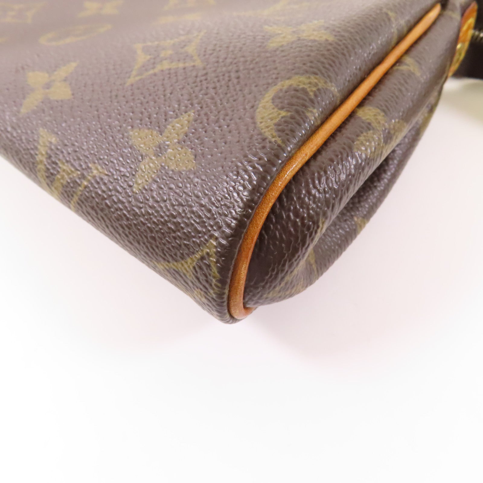 LOUIS VUITTON Monogram Eva金扣鏈帶肩背袋棕色