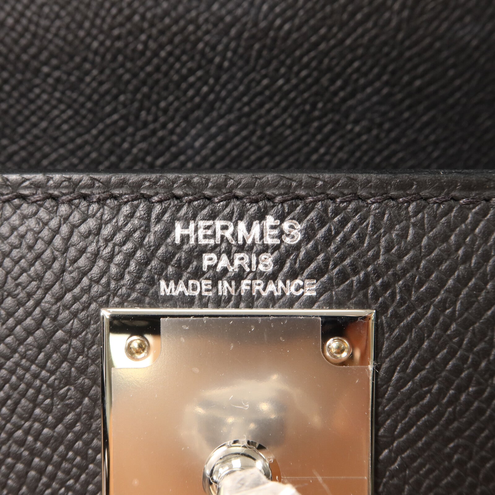 HERMES Epsom皮革Kelly 28手挽肩背兩用袋Noir