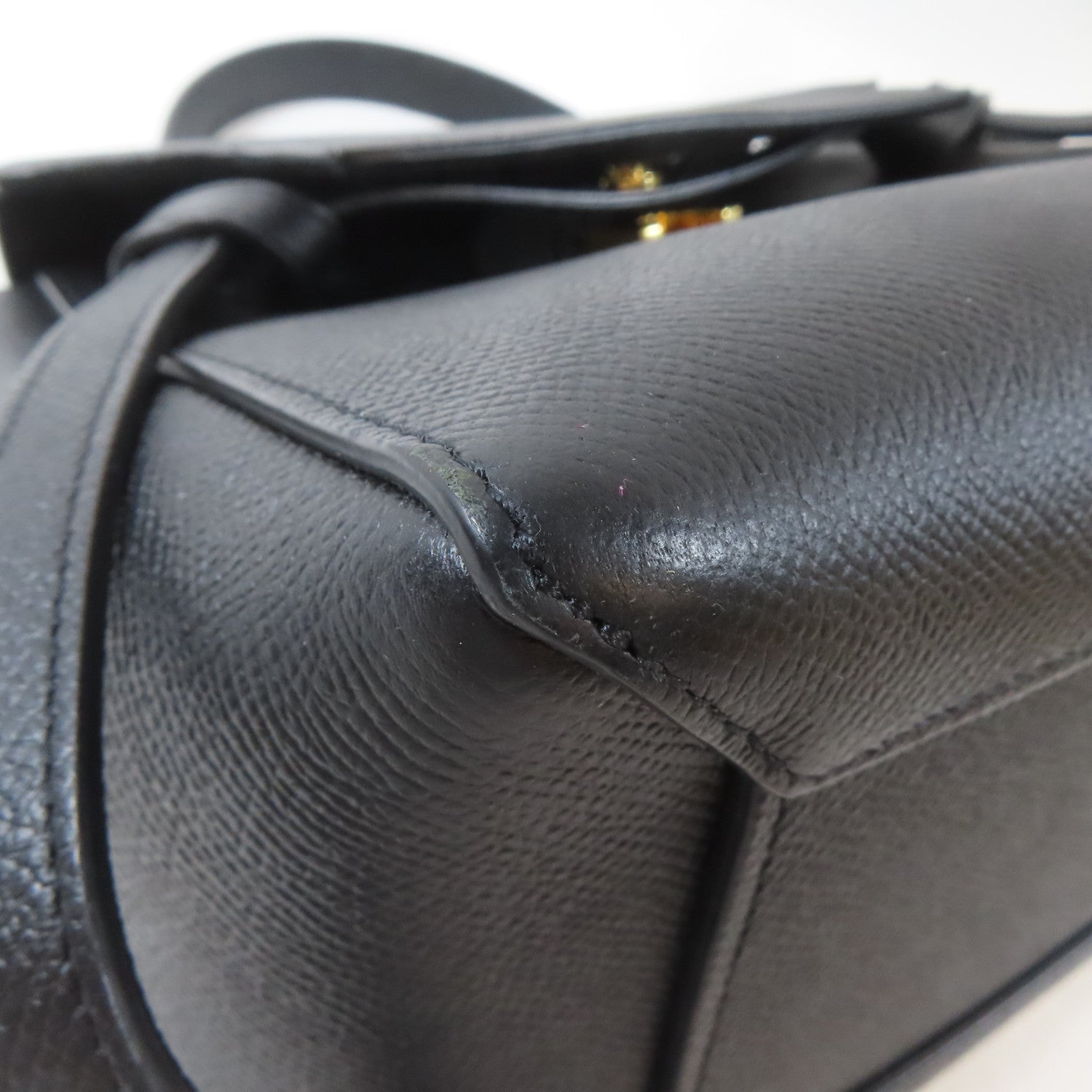 CELINE 牛皮皮革Belt Bag金扣手挽肩背兩用袋黑色