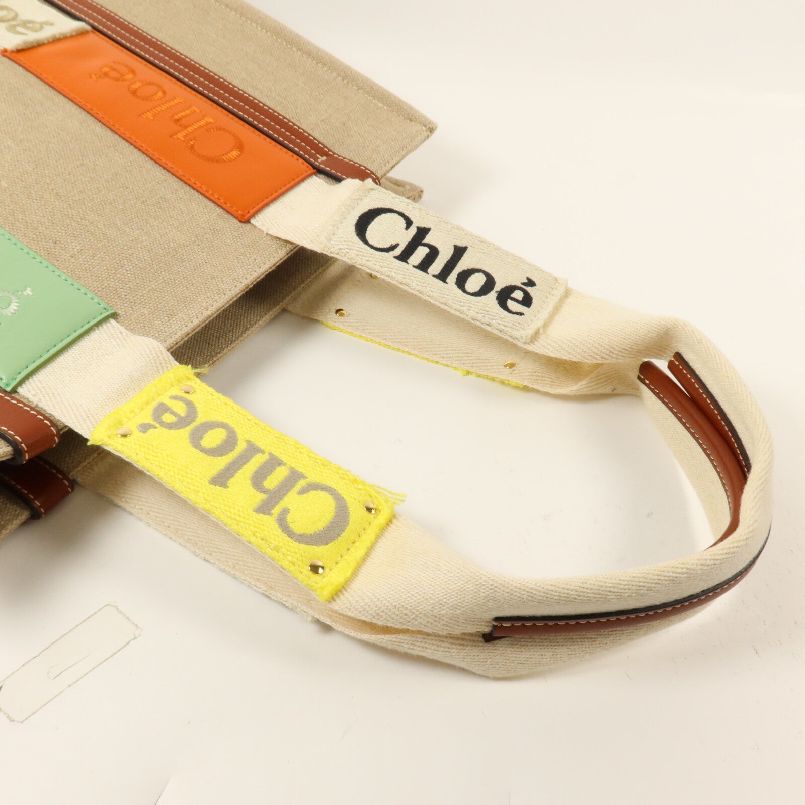 Chloe 帆布Woody Medium手挽袋