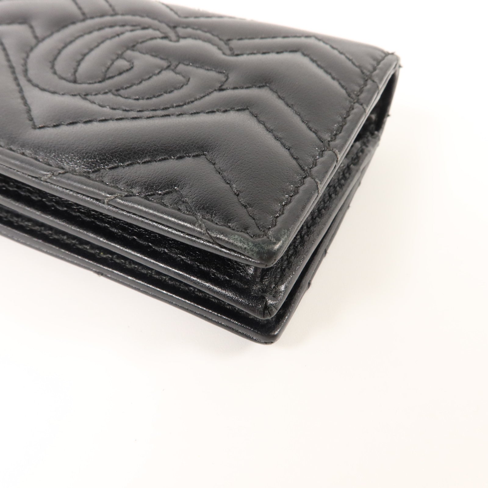GUCCI 牛皮皮革GG Marmont Card Case Wallet錢包