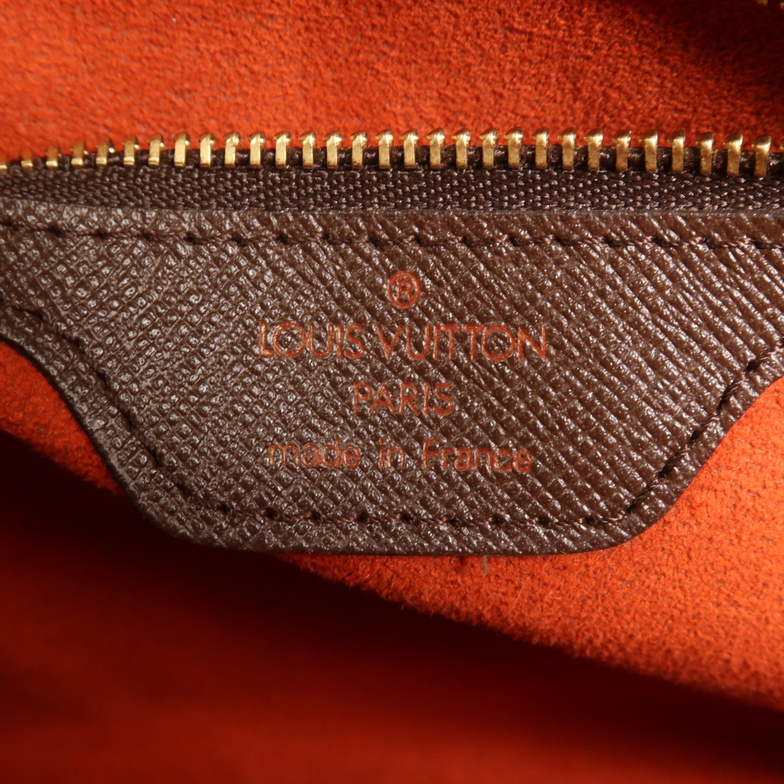 LOUIS VUITTON Damier Triana金扣手挽袋