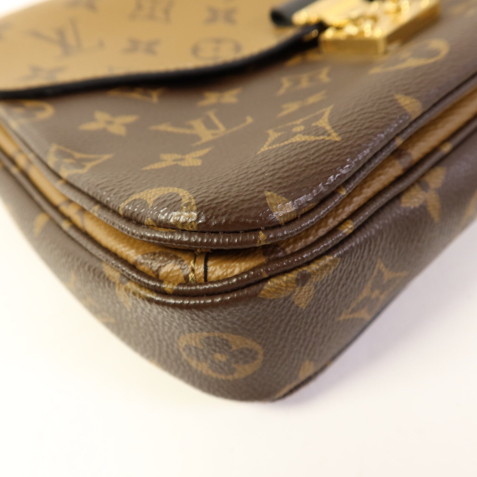LOUIS VUITTON Monogram Reverse Pochette Metis金扣手挽肩背兩用袋