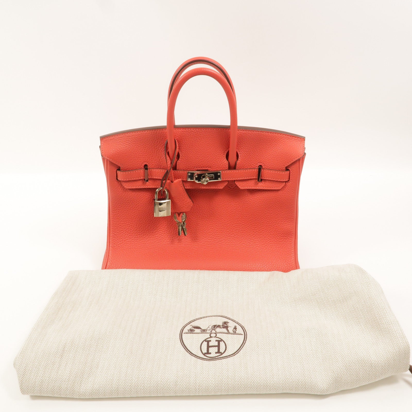 HERMES Togo皮革Birkin 25手挽袋Bougainvillea