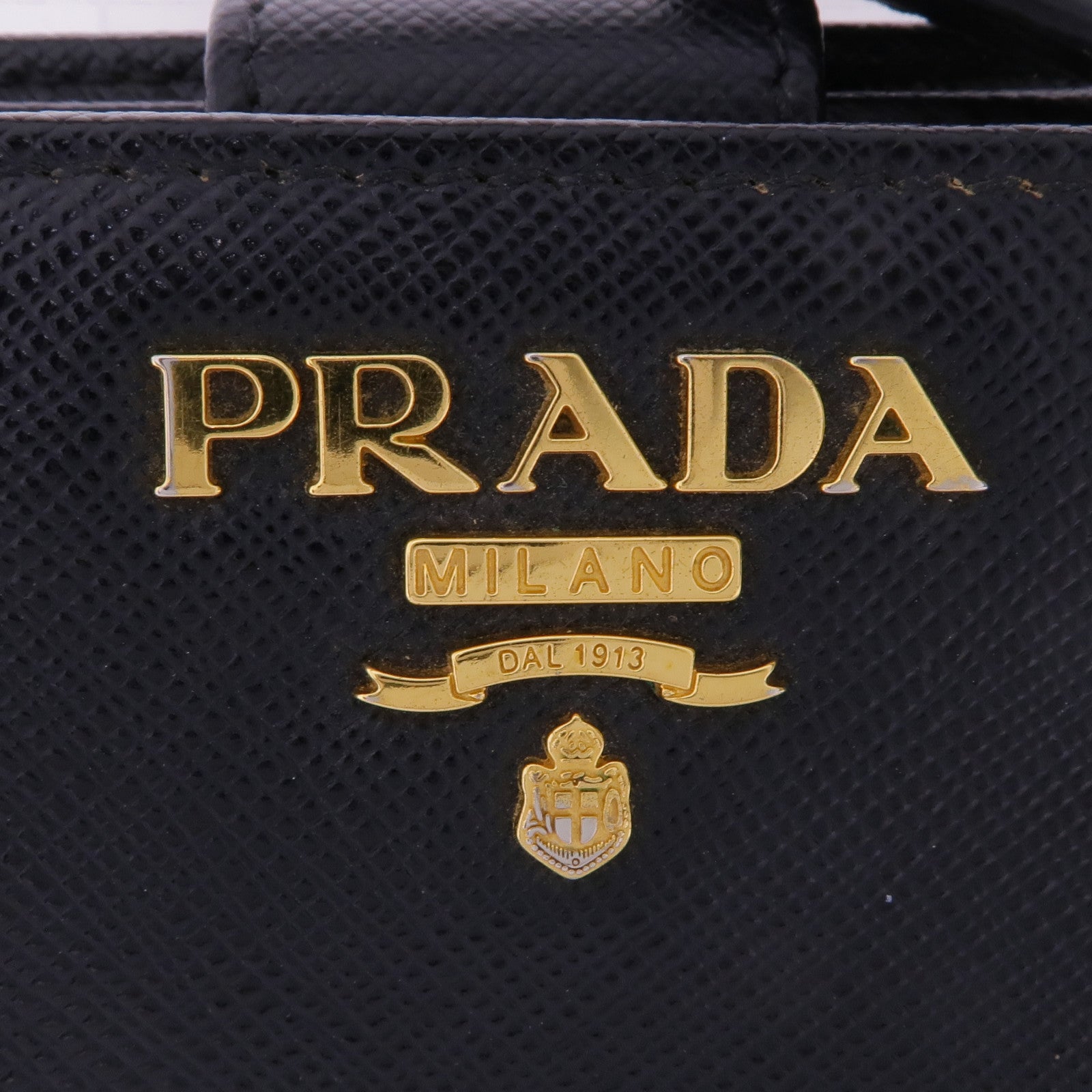 PRADA 【激減優惠】Saffiano皮革Wallet金扣錢包