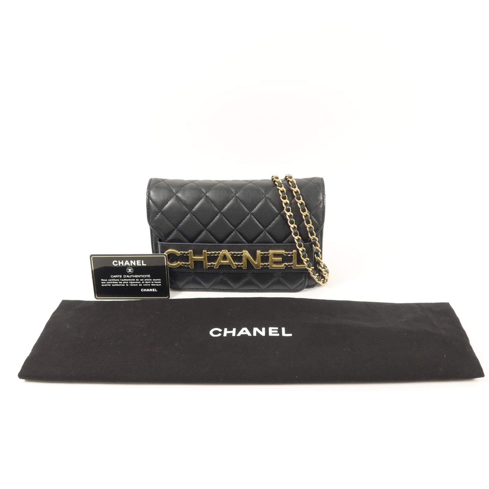 CHANEL 牛皮皮革Wallet On Chain鏈帶肩背袋