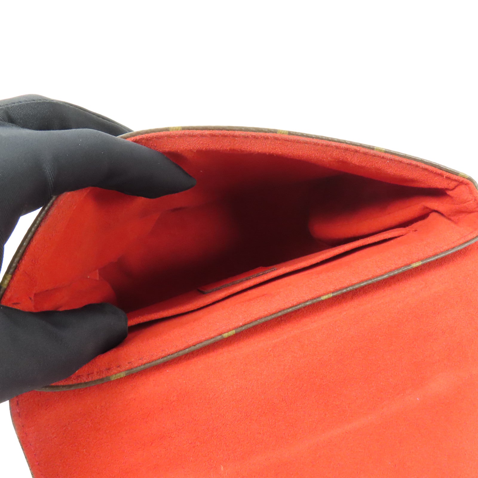 LOUIS VUITTON Monogram Locky BB 手挽肩背棕色/紅色