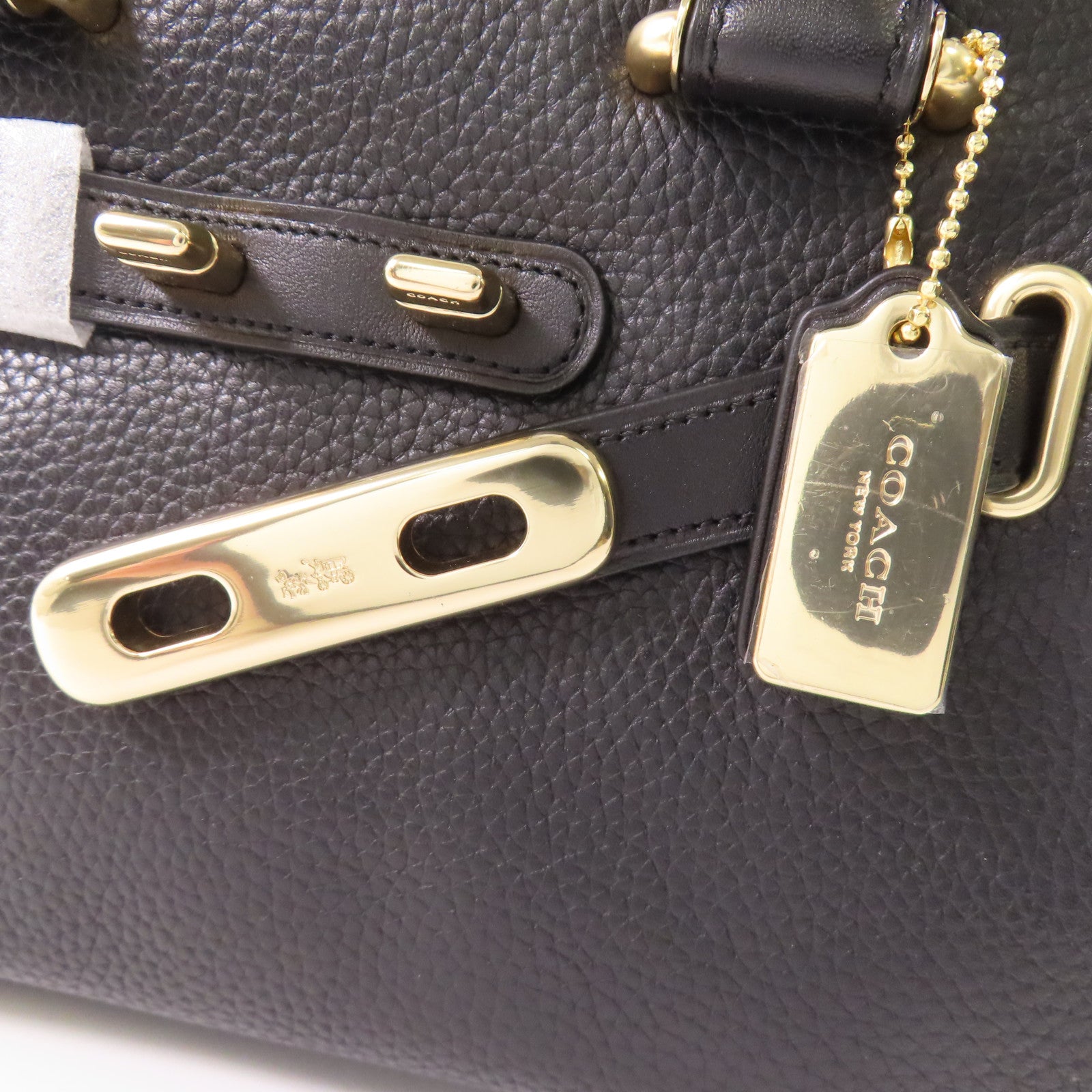 COACH 【激減優惠】牛皮皮革2Way Shoulder Bag金扣手挽肩背兩用袋