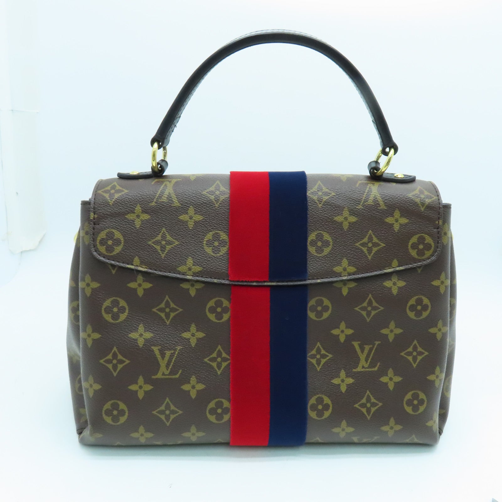 LOUIS VUITTON 【清倉大減價】Monogram Georges MM 2 way Shoulder金扣手挽肩背兩用袋啡色