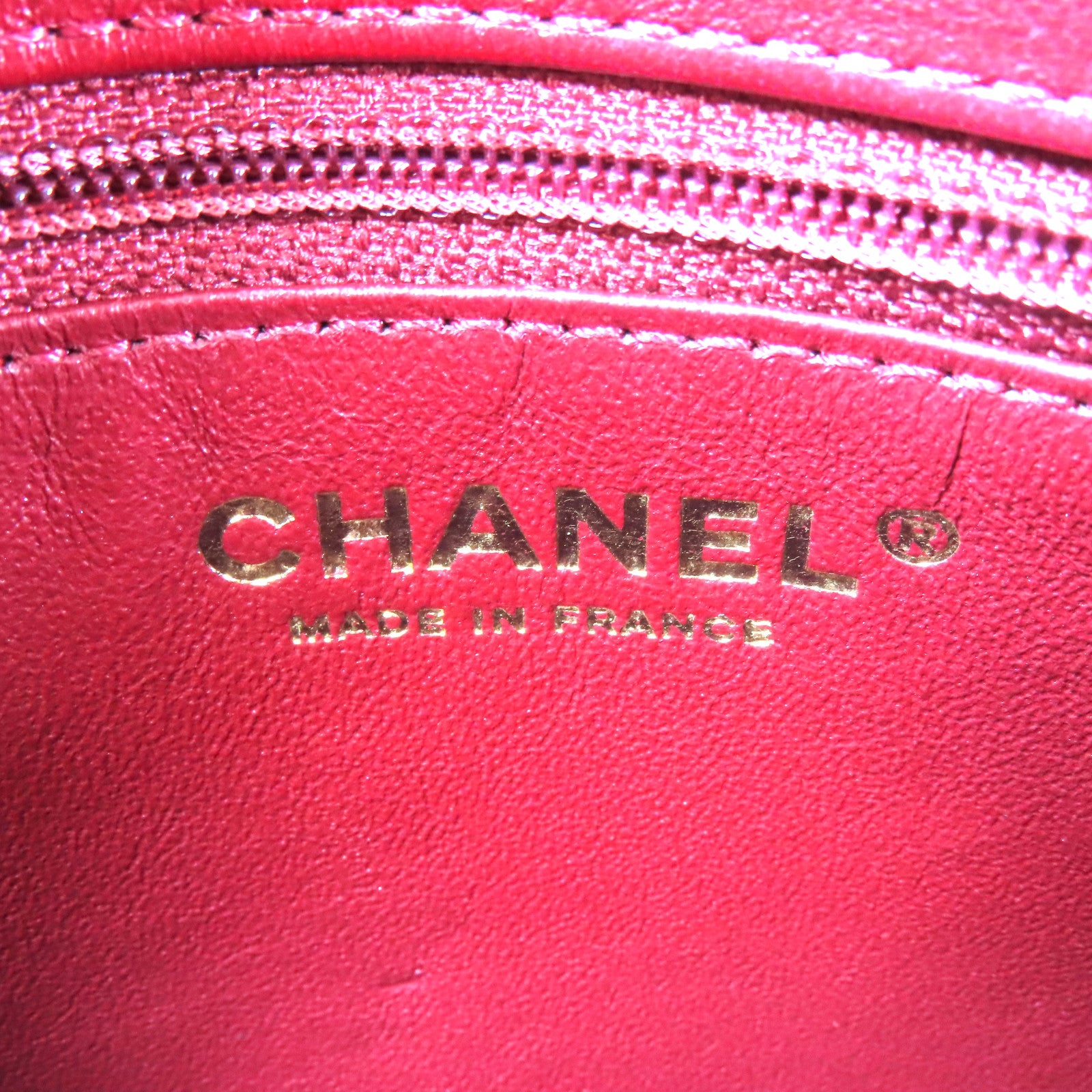 CHANEL 【激減優惠】菱格羊皮皮革Double Flap金扣鏈帶肩背袋紅色