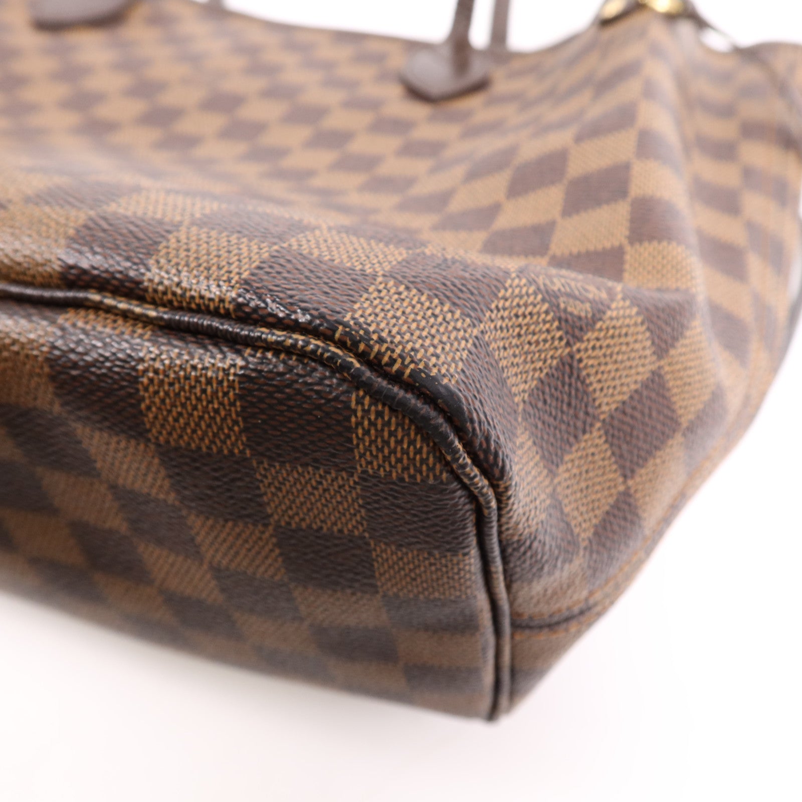 LOUIS VUITTON Damier Neverfull MM金扣手挽袋/肩背袋