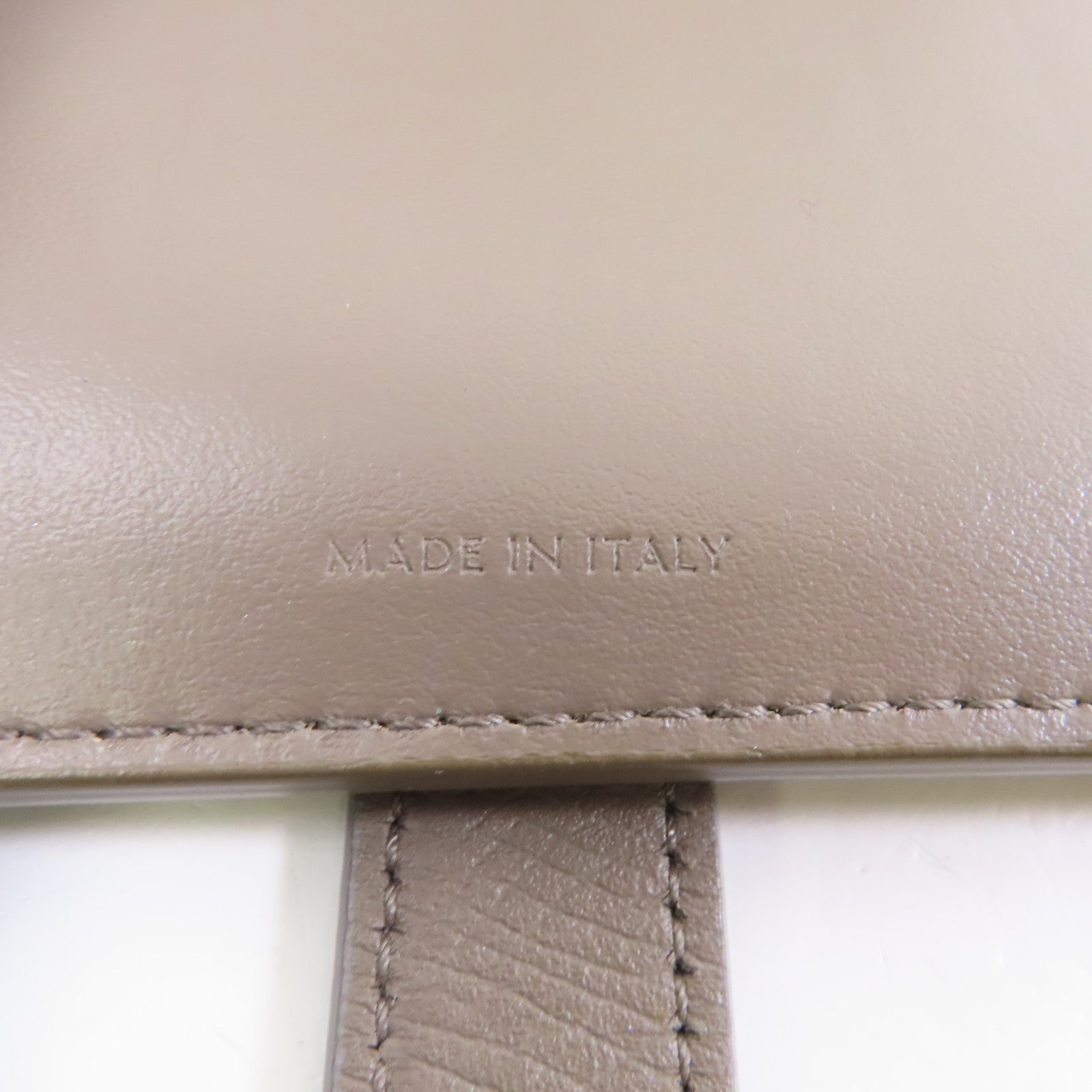 CELINE 牛皮皮革Wallet金扣錢包灰色/淺藍色