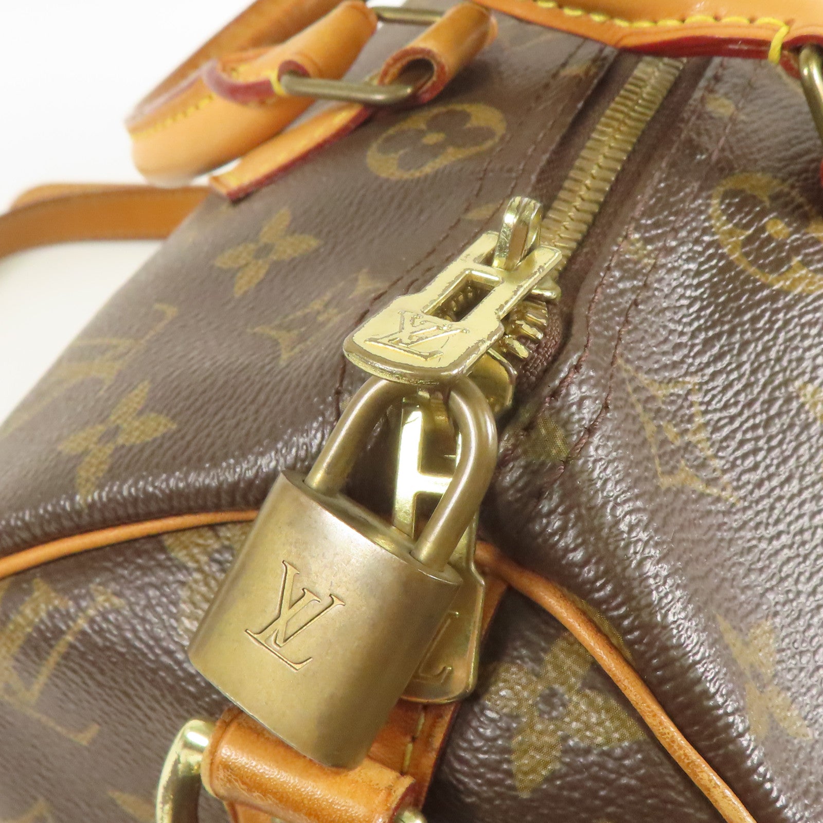 LOUIS VUITTON Monogram Speedy Bandouliere 30金扣手挽肩背兩用袋