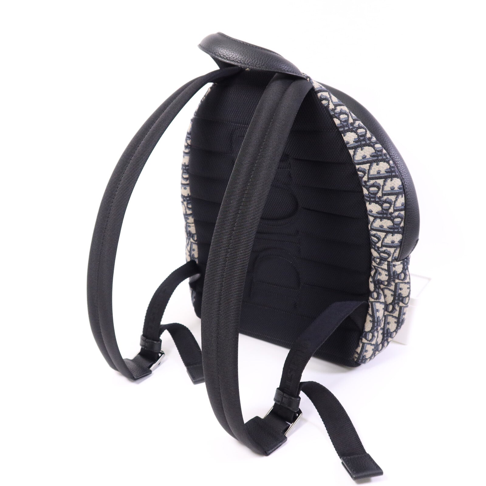 Dior 帆布Oblique Backpack銀扣背包