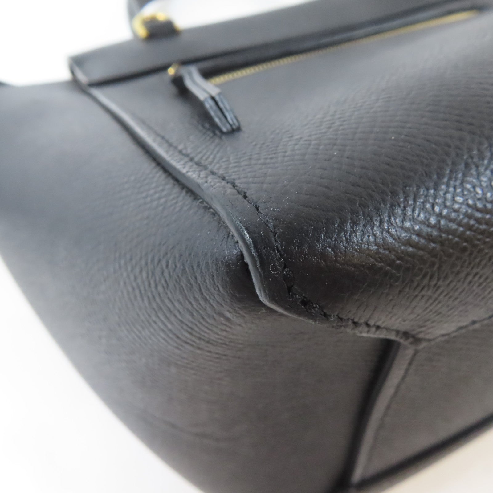 CELINE 牛皮皮革Belt Bag金扣手挽肩背兩用袋黑色