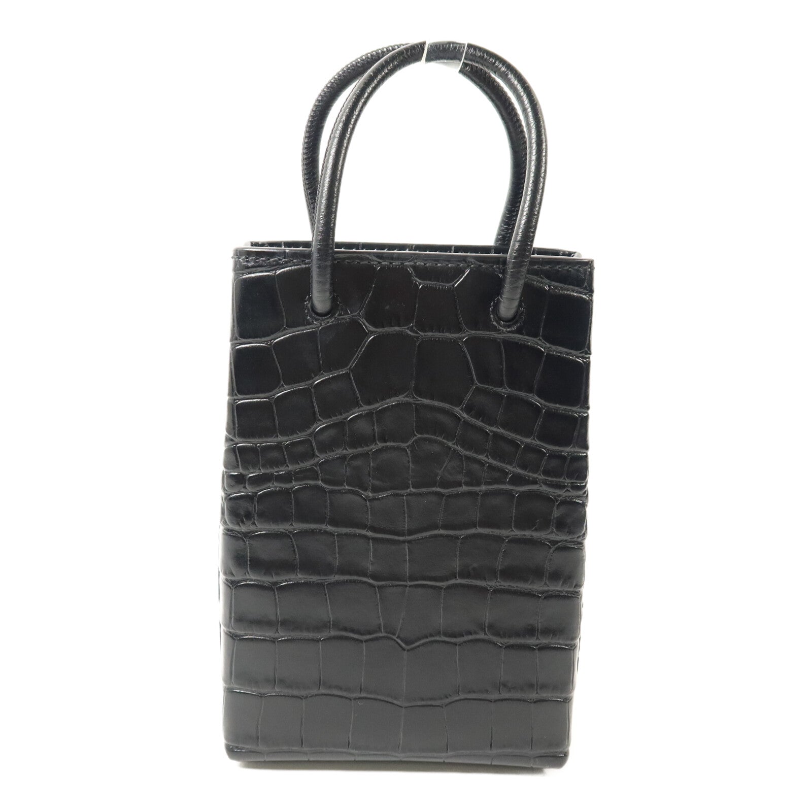 BALENCIAGA 牛皮皮革Mini Shopping Phone Holder Bag手挽肩背兩用袋