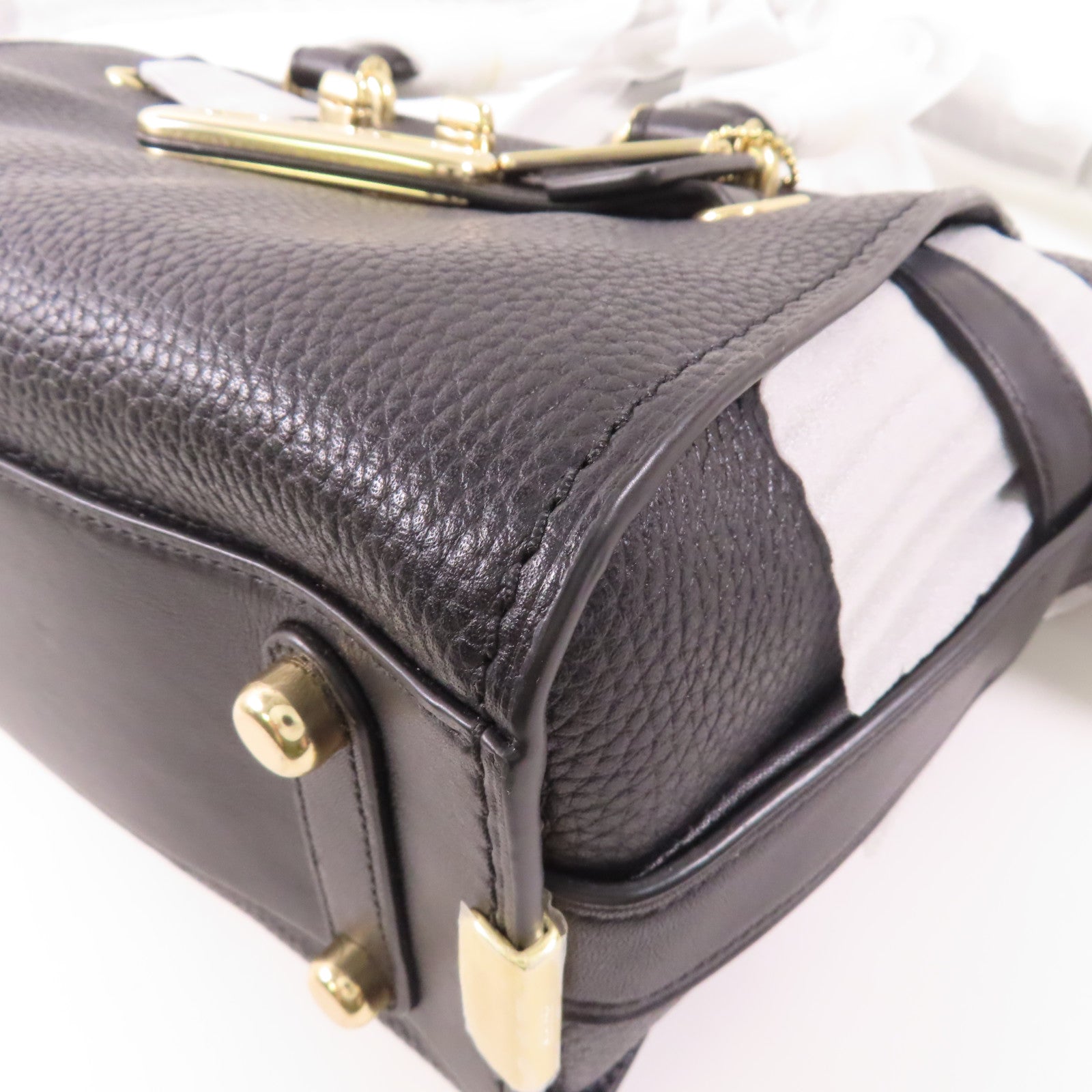 COACH 【激減優惠】牛皮皮革2Way Shoulder Bag金扣手挽肩背兩用袋