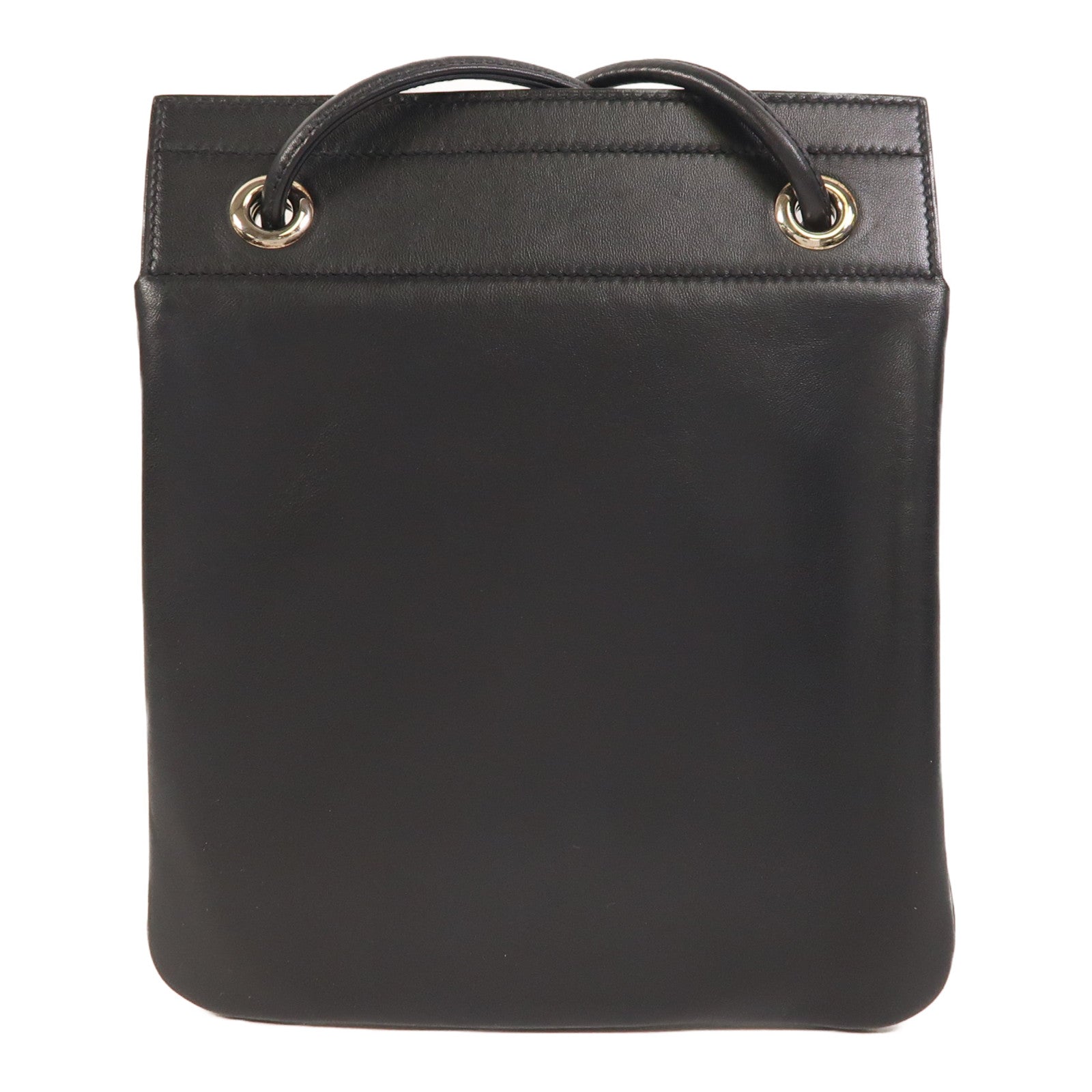 HERMES Swift皮革Aline Mini銀扣肩背袋Noir