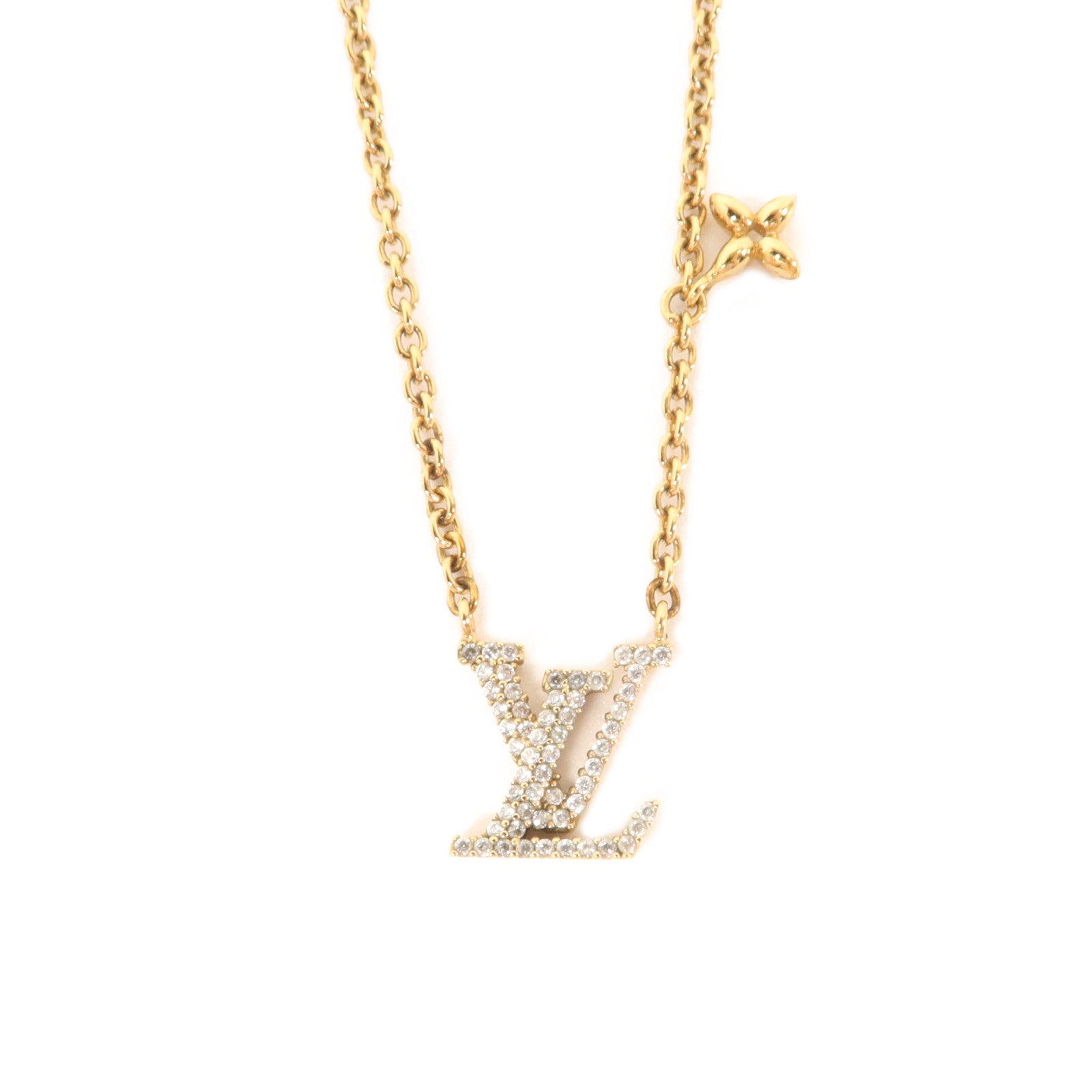 LOUIS VUITTON 金屬/水晶LV Iconic Necklace項鍊