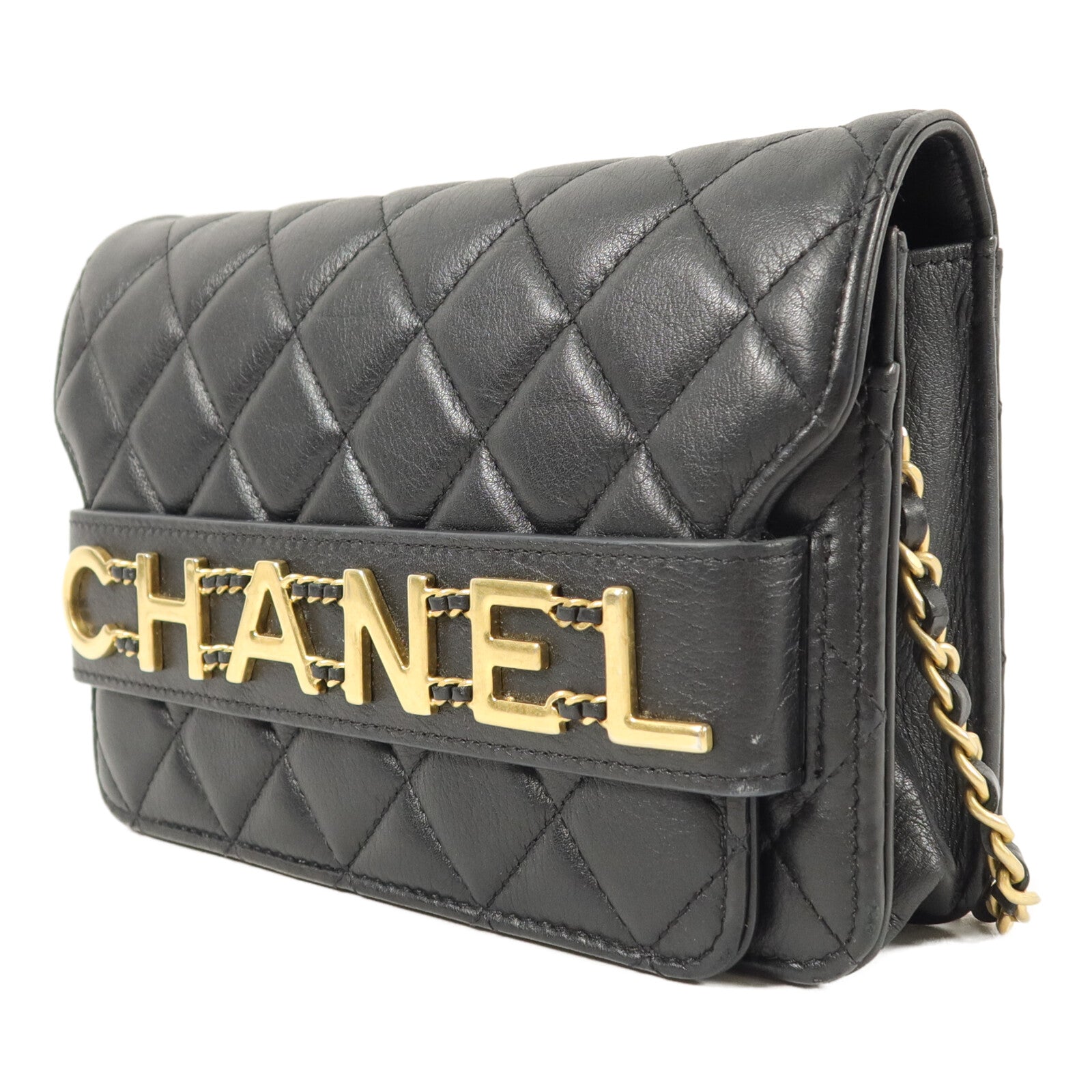 CHANEL 牛皮皮革Wallet On Chain鏈帶肩背袋