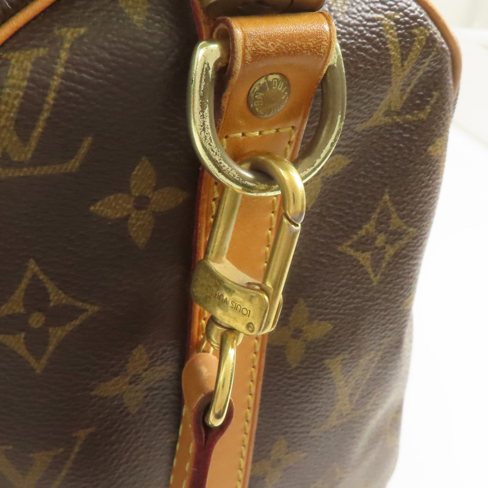 LOUIS VUITTON Monogram Speedy Bandouliere 30金扣手挽肩背兩用袋