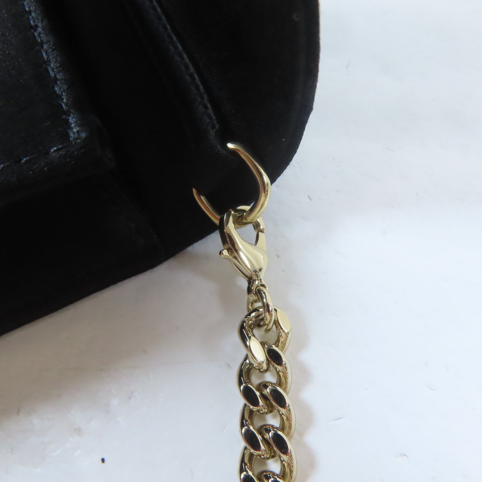 Dior 絲質Diorama Bag金扣鏈帶肩背袋黑色