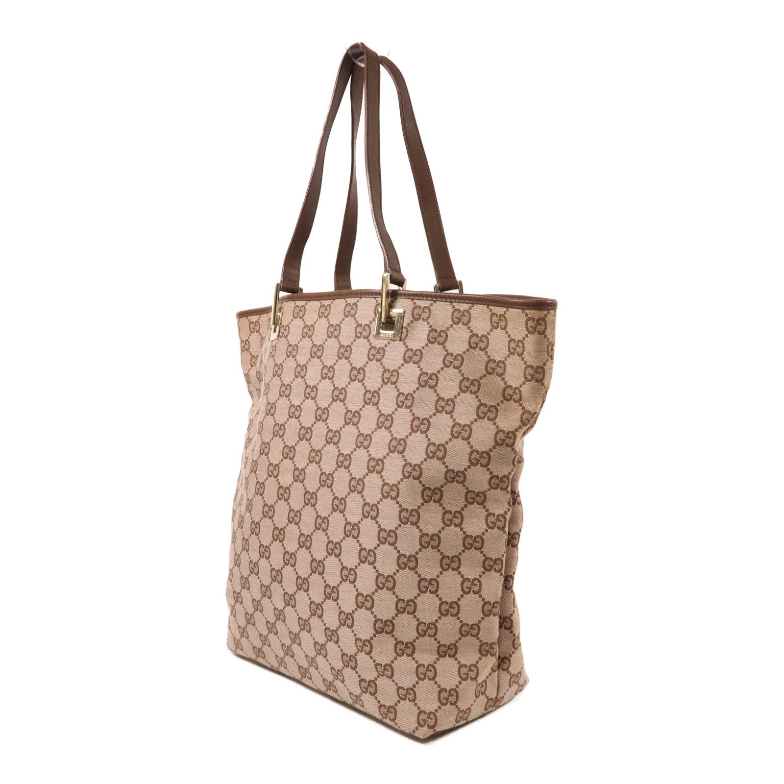 GUCCI 帆布Tote Bag金扣手挽袋