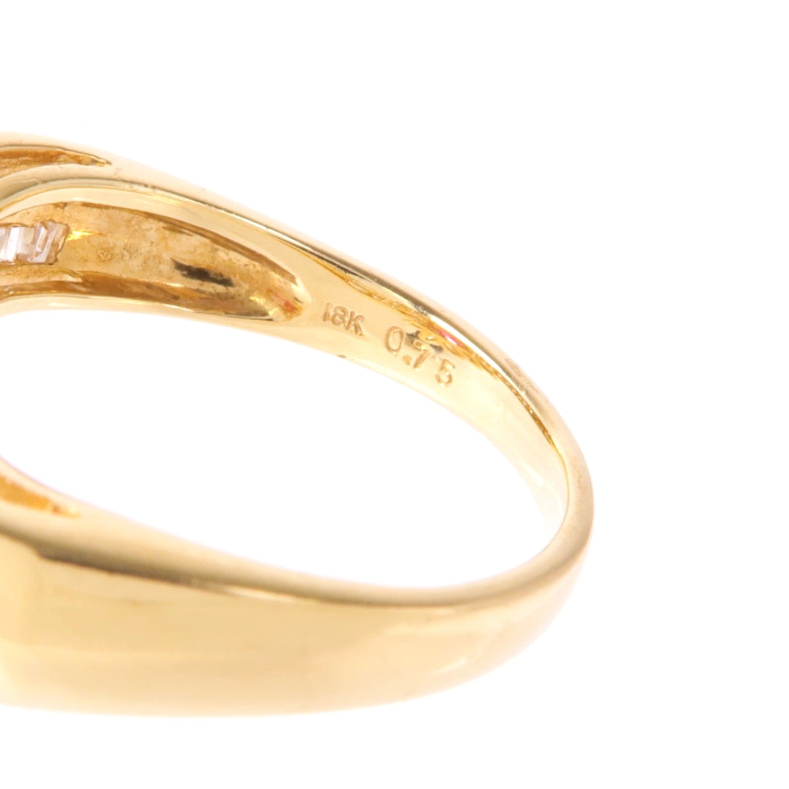 JEWELRY 18K黃金Ruby Ring紅寶石/鑽石戒指US#5.75