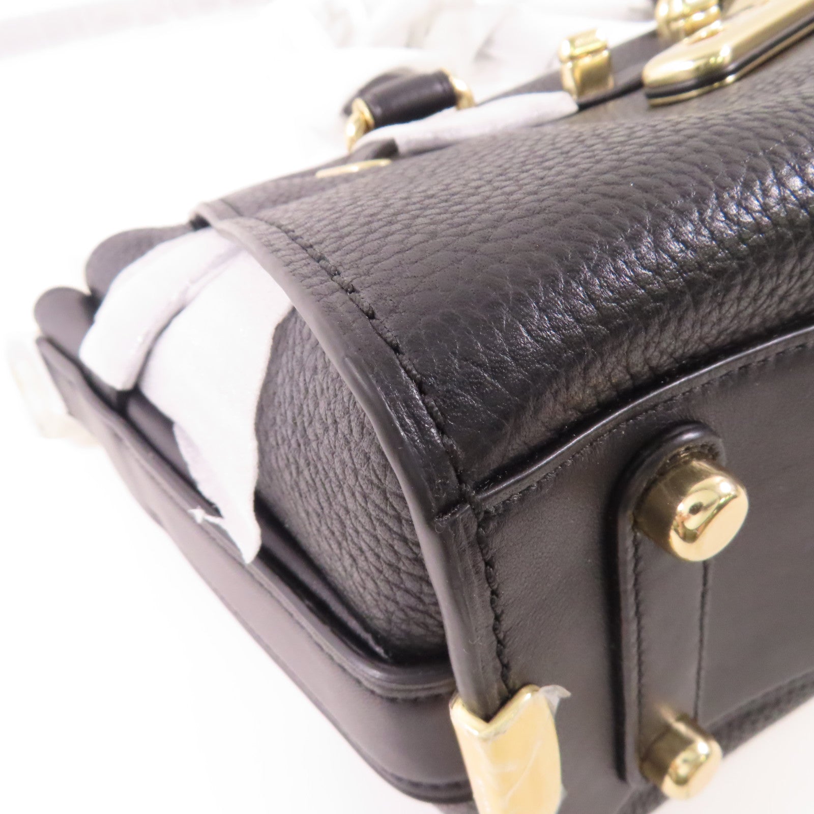 COACH 【激減優惠】牛皮皮革2Way Shoulder Bag金扣手挽肩背兩用袋