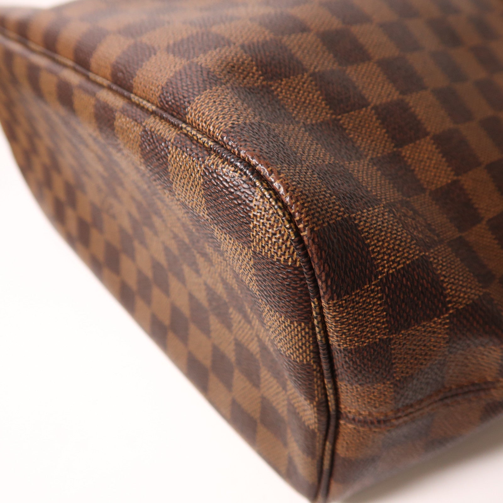 LOUIS VUITTON Damier Neverfull MM金扣肩背袋/手挽袋