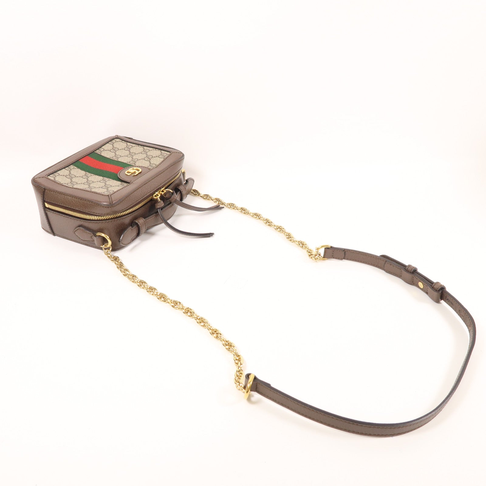 GUCCI 塗層帆布Ophidia GG Mini金扣手挽肩背兩用袋