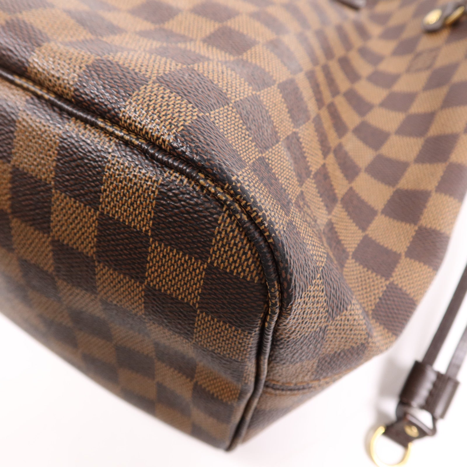 LOUIS VUITTON Damier Neverfull MM金扣手挽袋/肩背袋