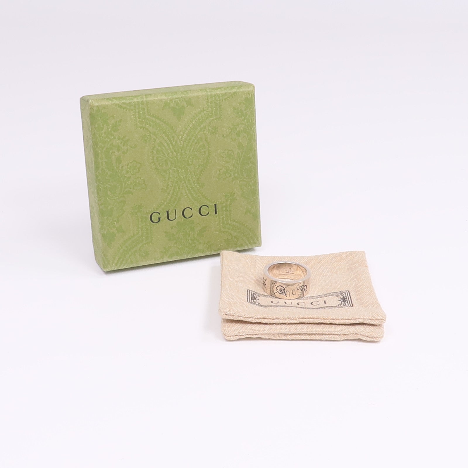 GUCCI 925純銀Ghost Ring戒指US#8.5