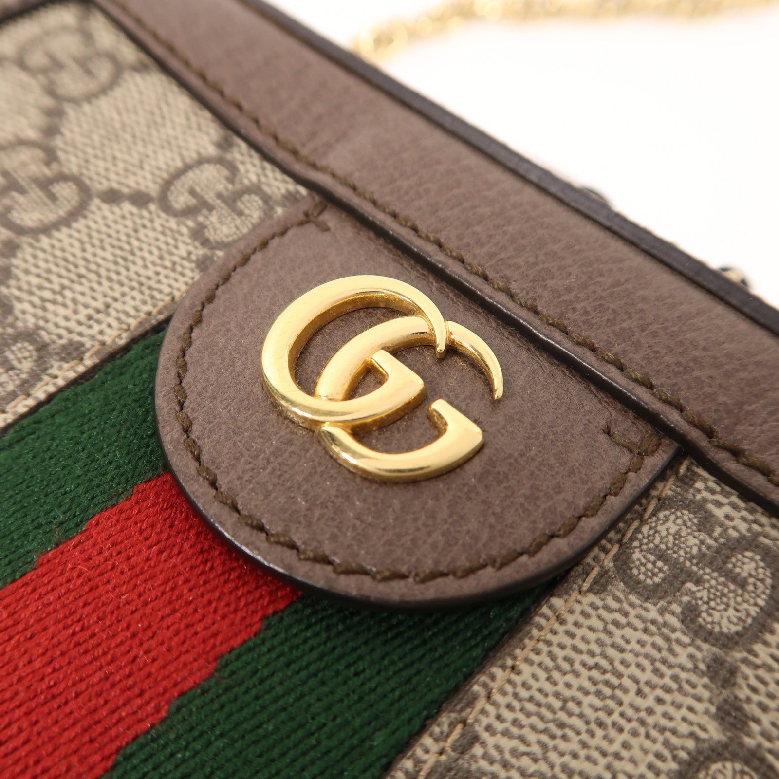 GUCCI 塗層帆布Ophidia GG Mini金扣手挽肩背兩用袋