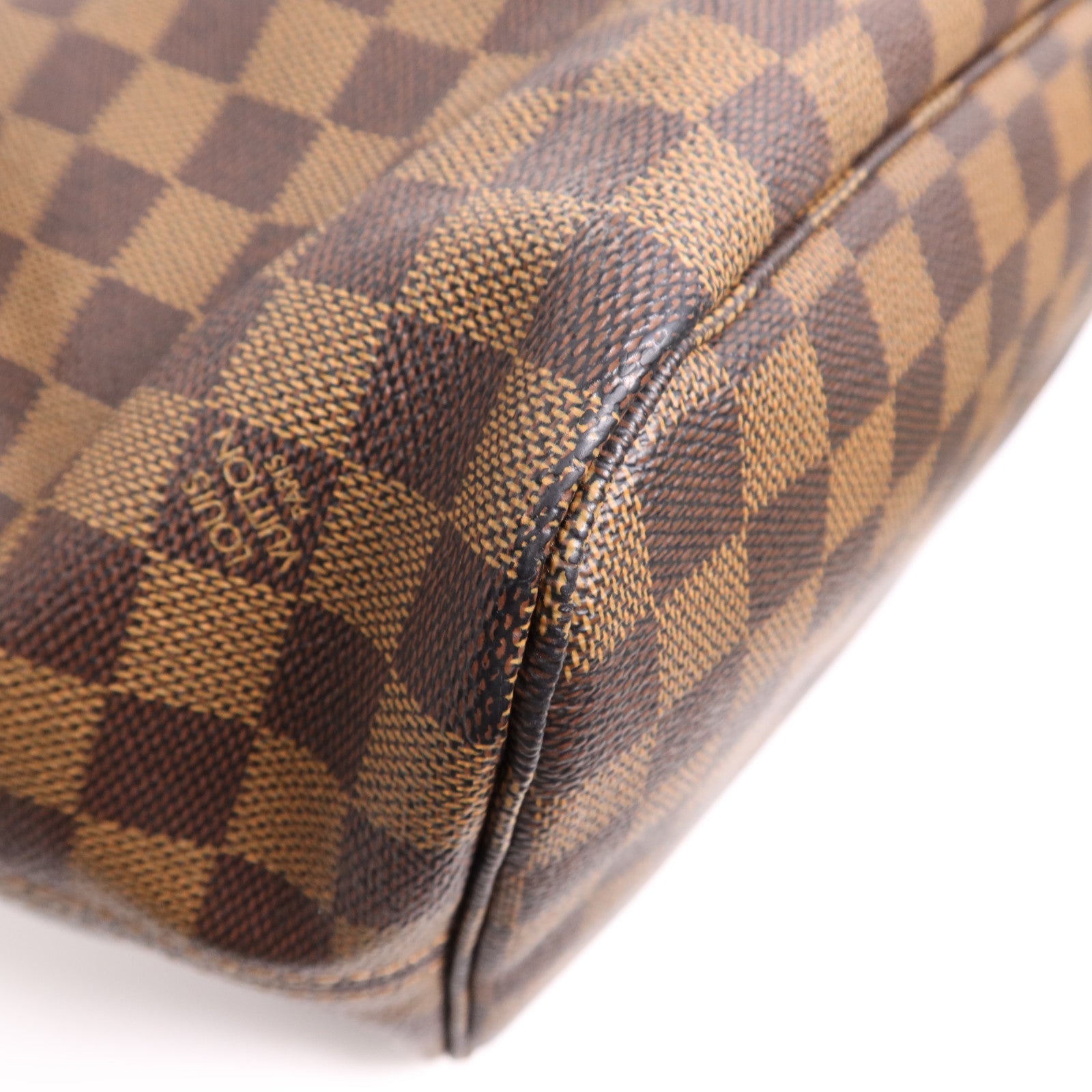 LOUIS VUITTON Damier Neverfull MM金扣手挽袋/肩背袋