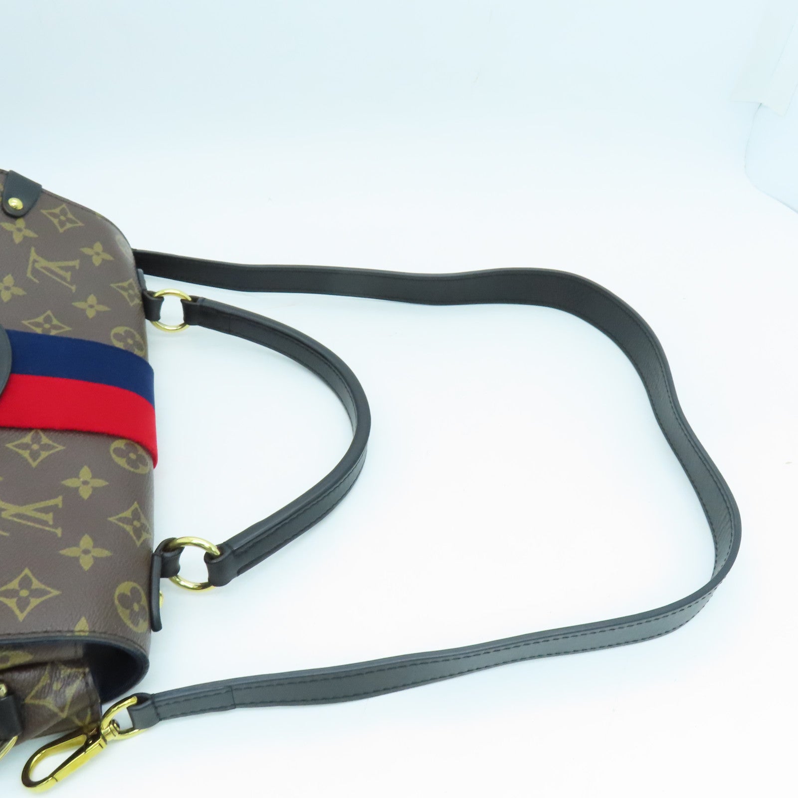 LOUIS VUITTON 【清倉大減價】Monogram Georges MM 2 way Shoulder金扣手挽肩背兩用袋啡色