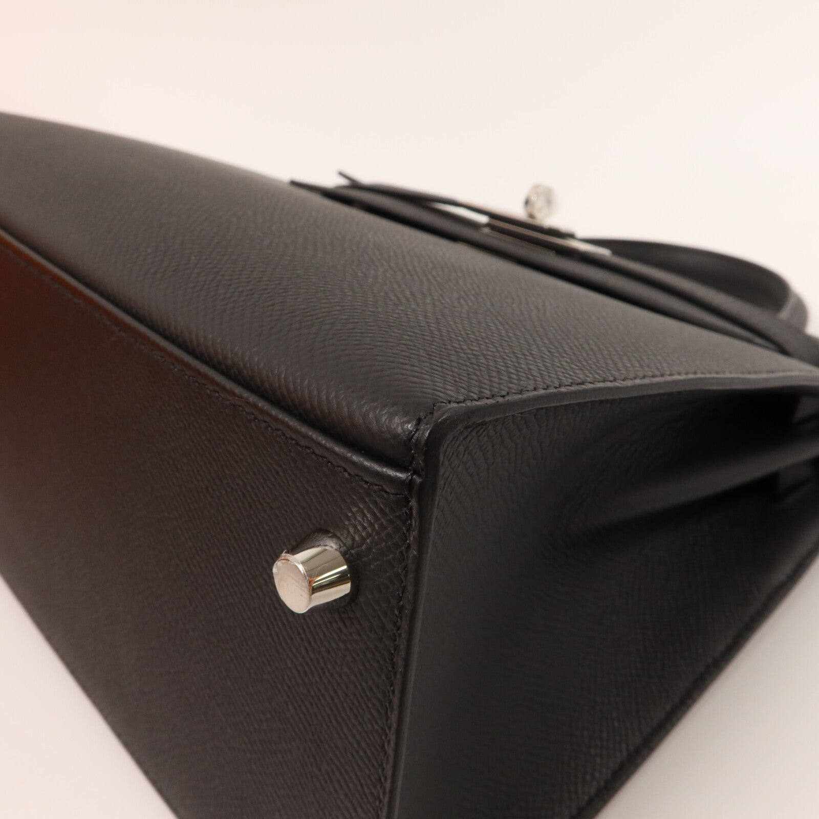 HERMES Epsom皮革Kelly 28手挽肩背兩用袋Noir