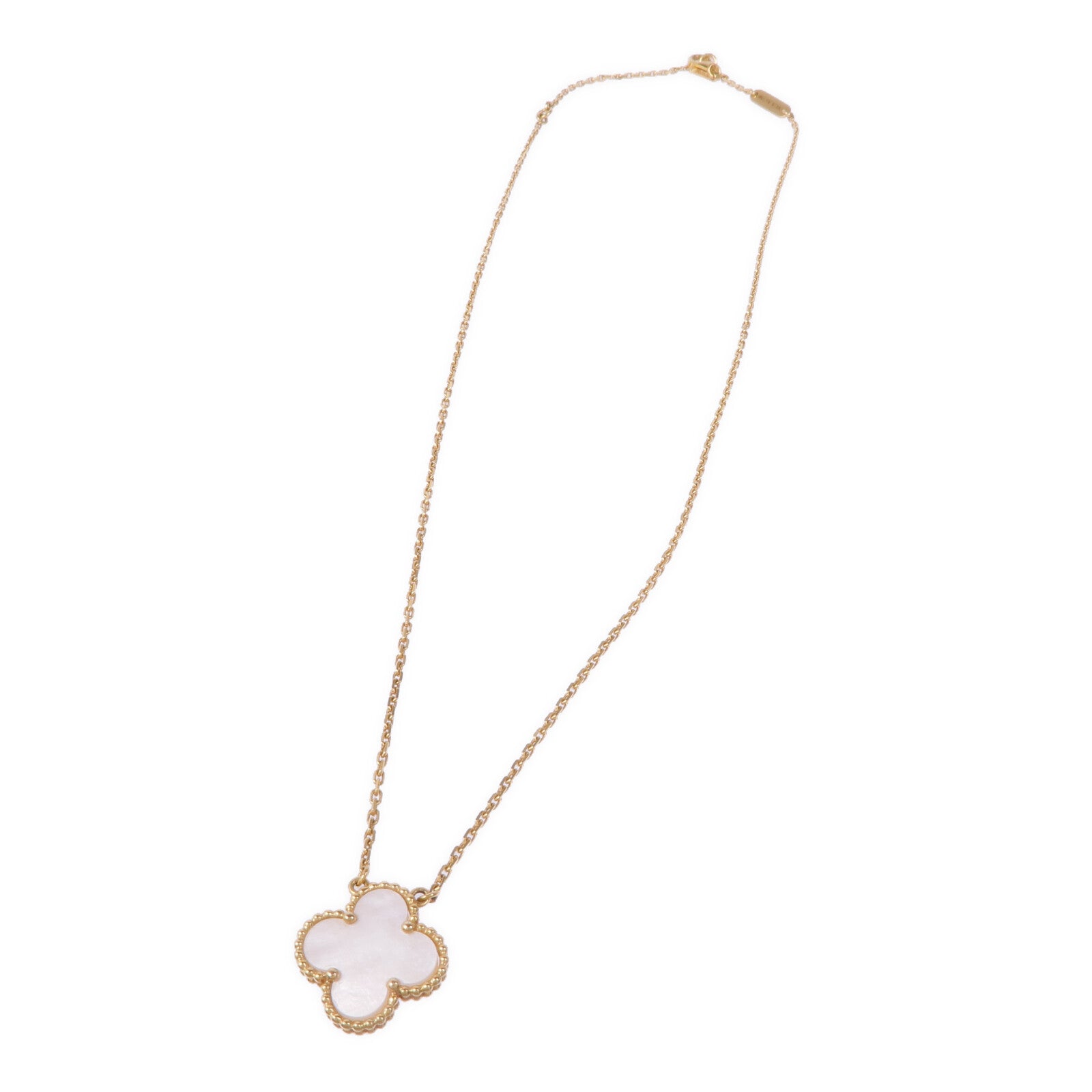 Van Cleef & Arpels 18K黃金Vintage Alhambra Necklace珍珠母貝項鍊