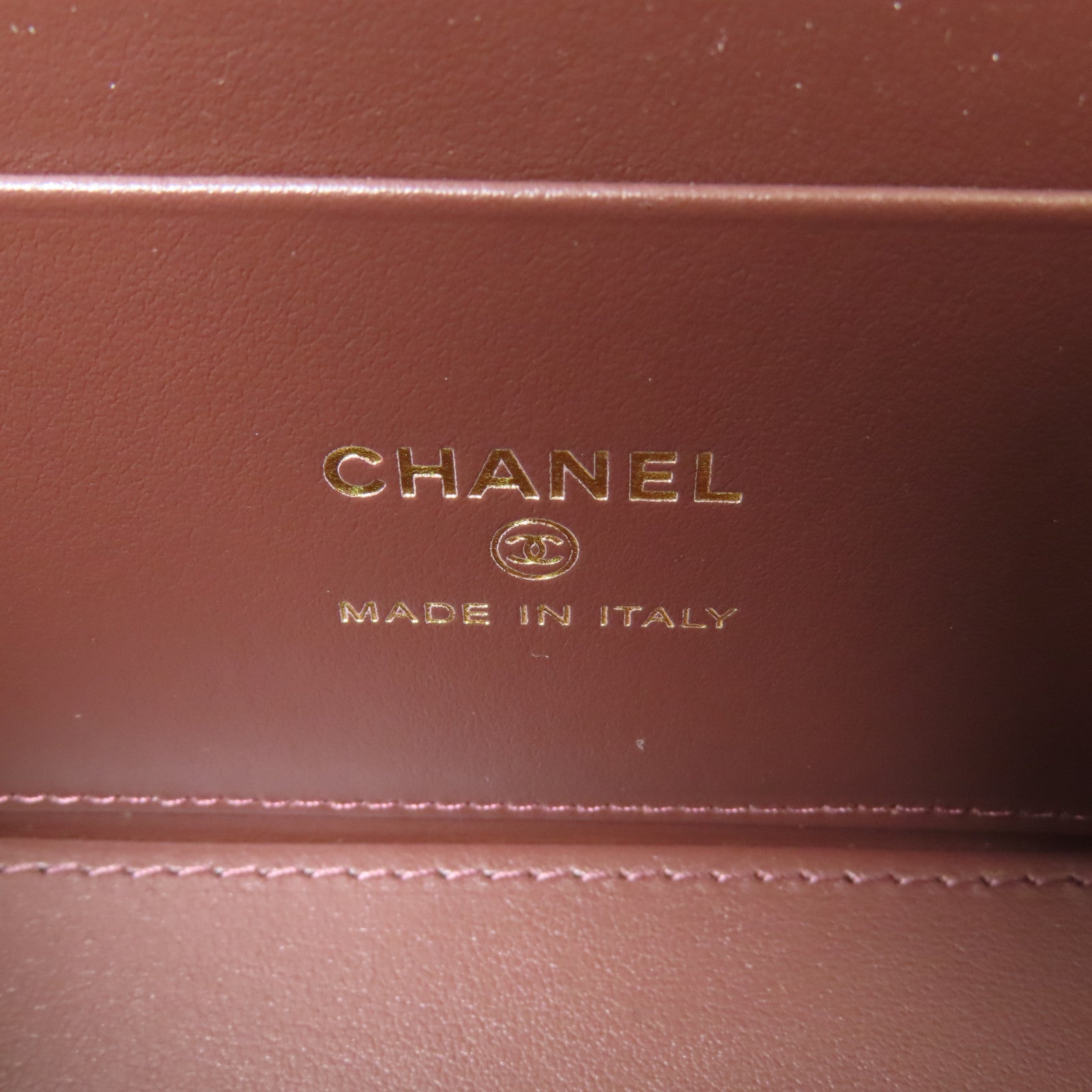 CHANEL 【激減優惠】牛皮皮革Small Vanity Case金扣鏈帶肩背袋