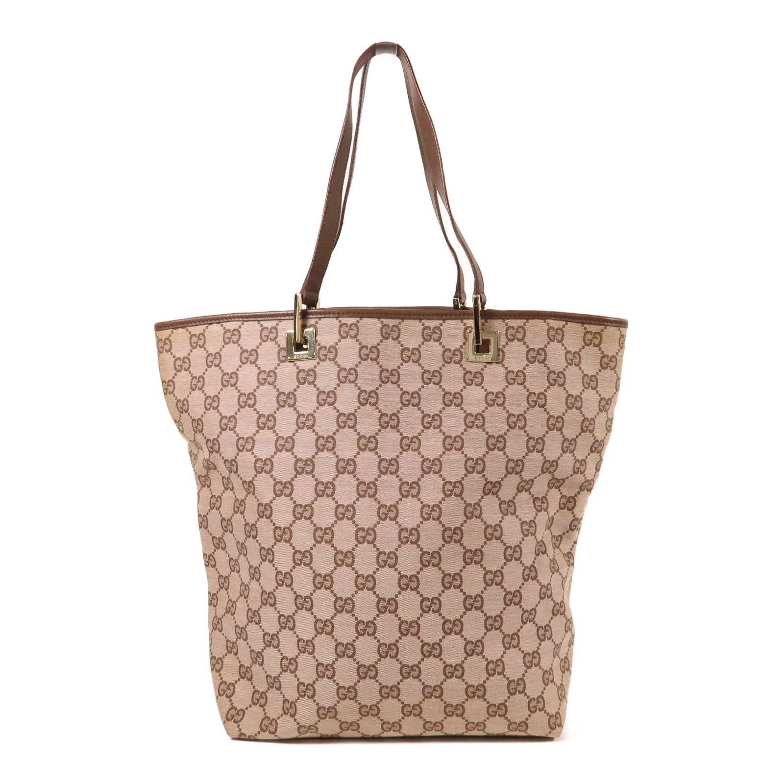 GUCCI 帆布Tote Bag金扣手挽袋