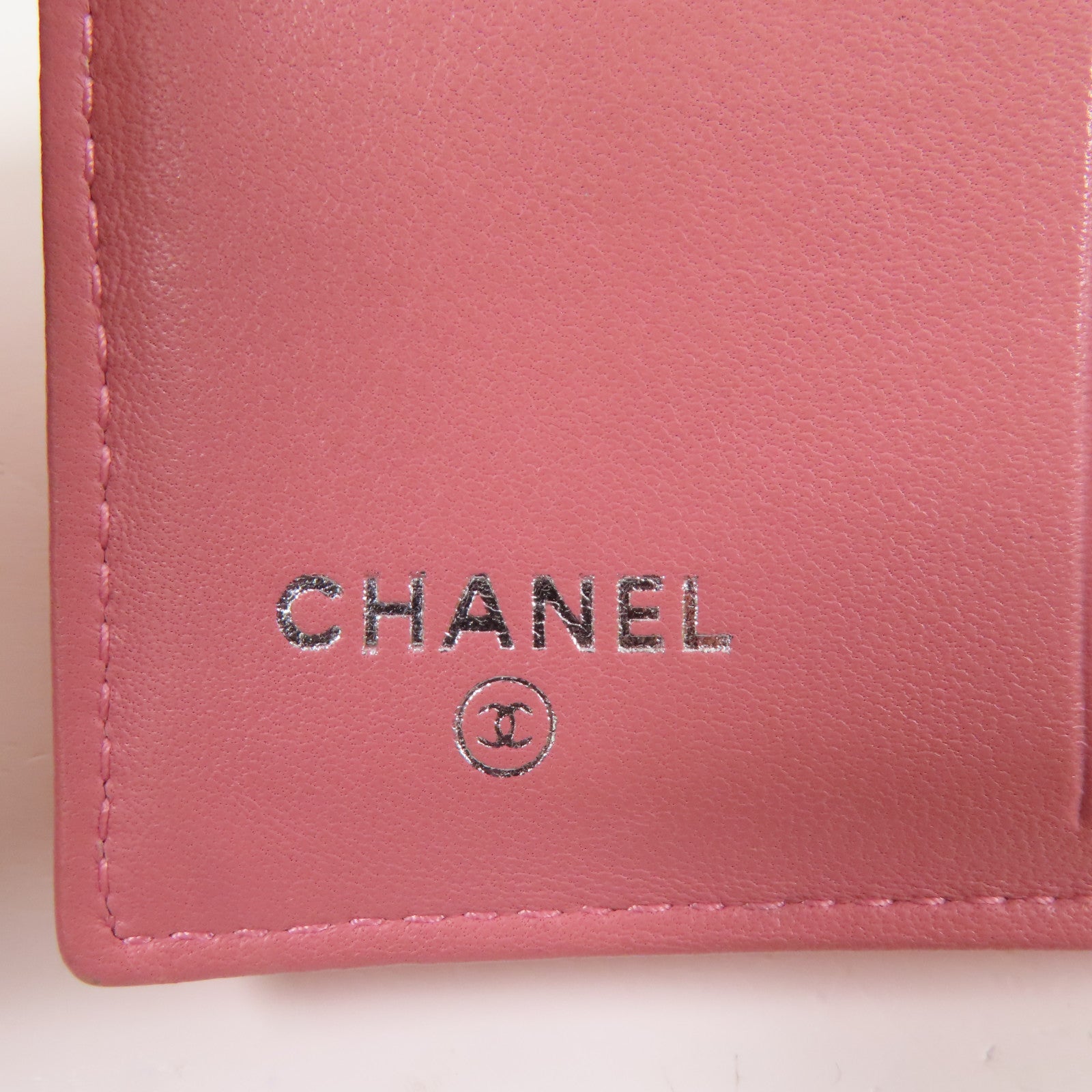 CHANEL 羊皮皮革Wallet銀扣錢包