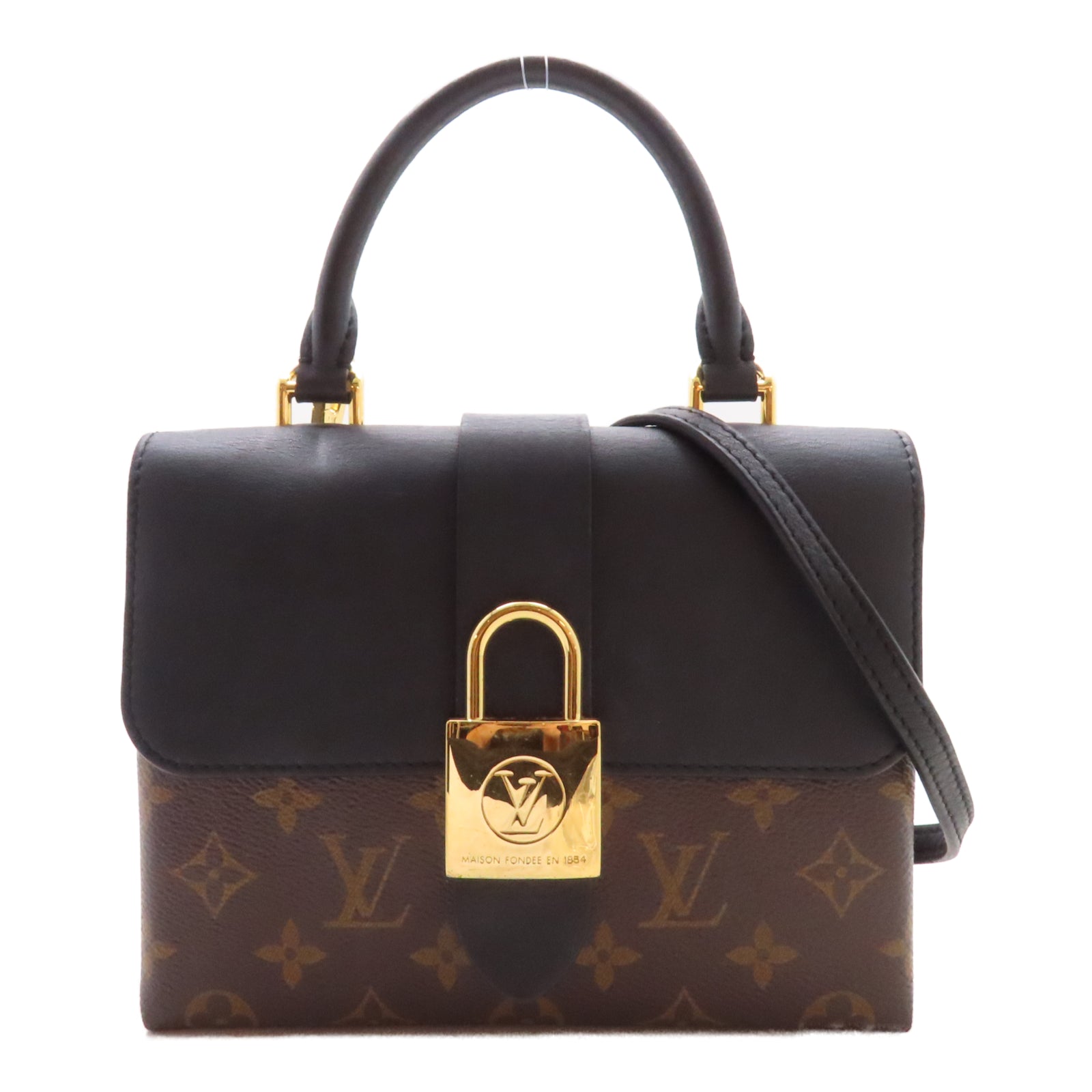 LOUIS VUITTON 【激減優惠】Monogram Locky BB金扣手挽肩背兩用袋黑色/啡色