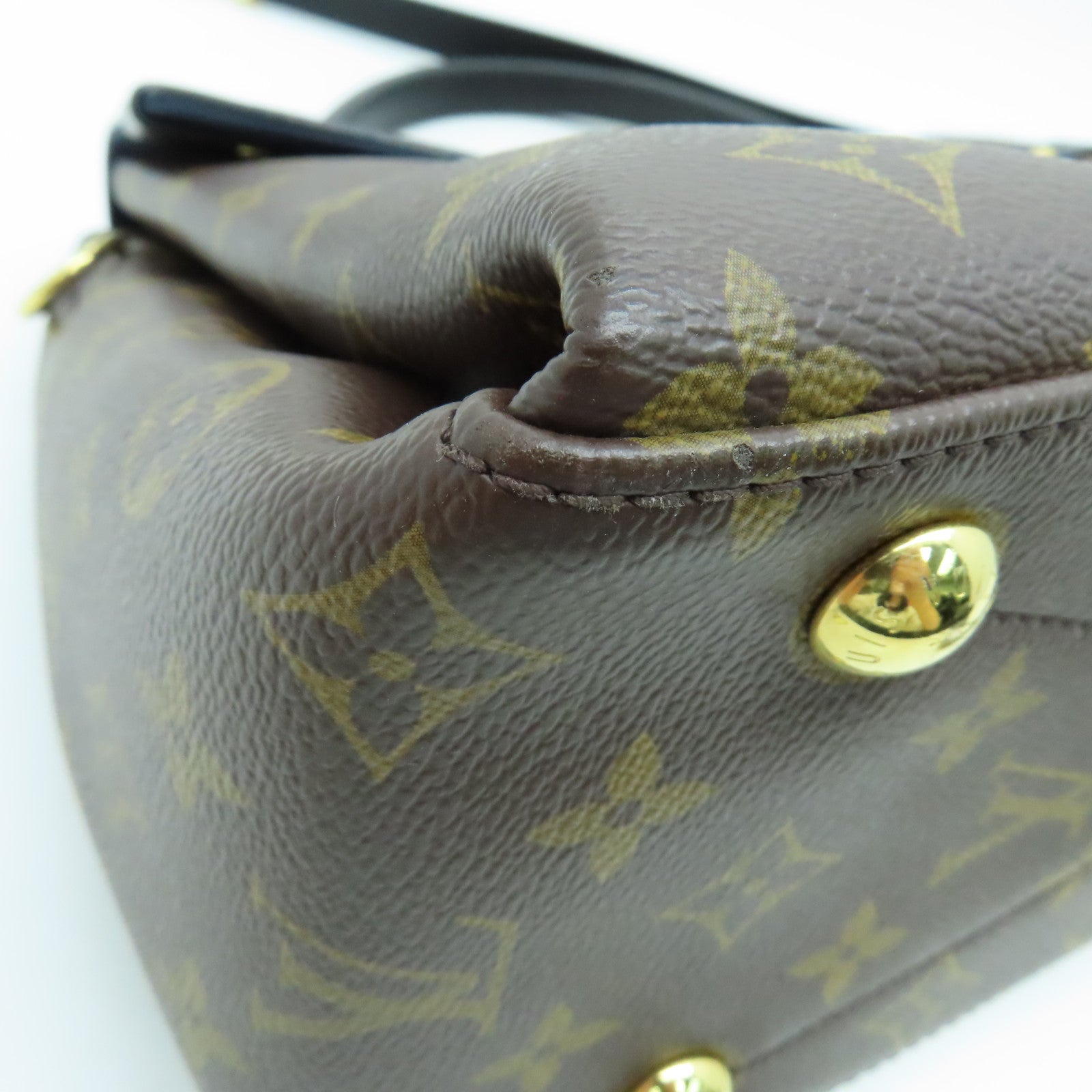 LOUIS VUITTON 【清倉大減價】Monogram Georges MM 2 way Shoulder金扣手挽肩背兩用袋啡色