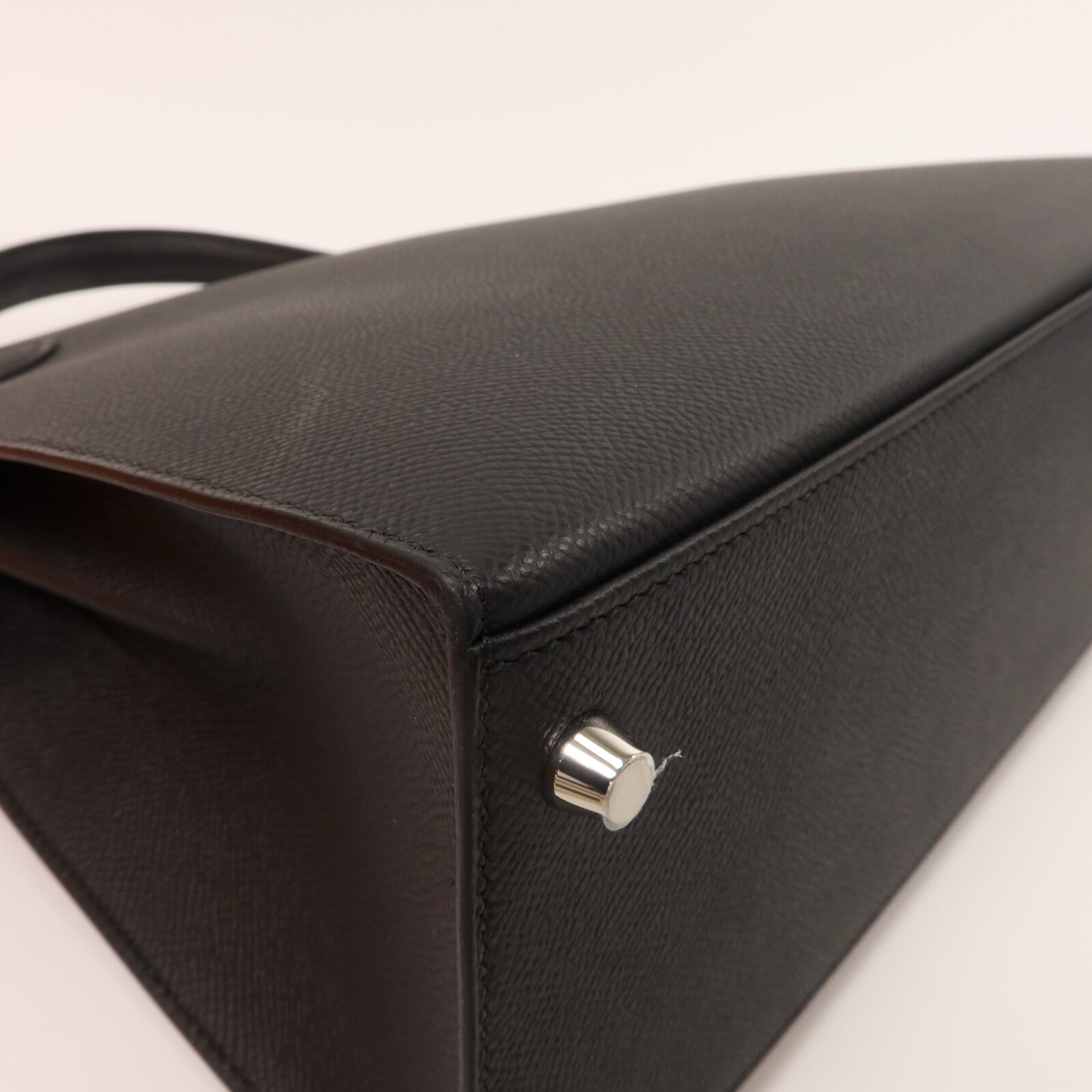 HERMES Epsom皮革Kelly 28手挽肩背兩用袋Noir