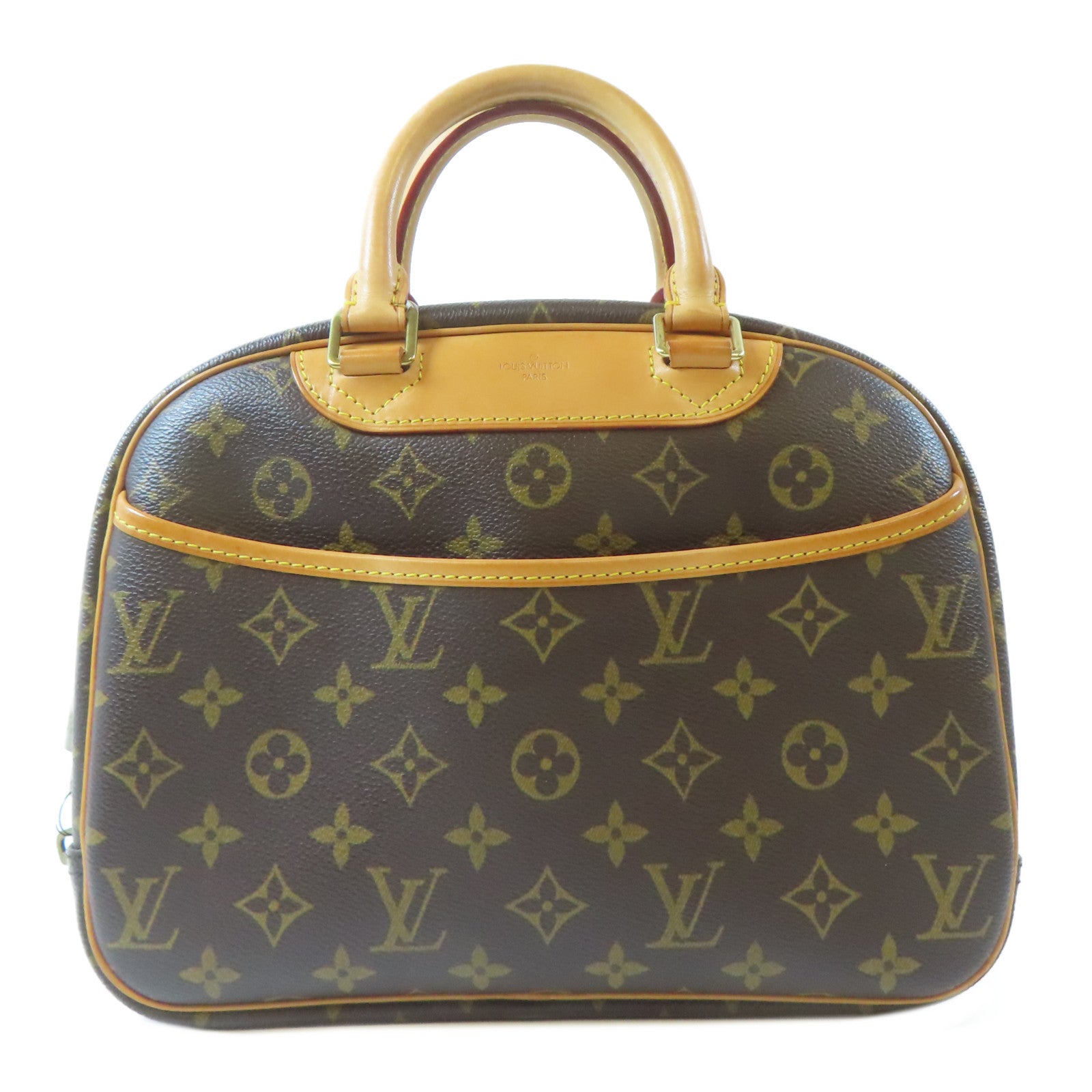 LOUIS VUITTON Monogram Trouville金扣手挽袋啡色