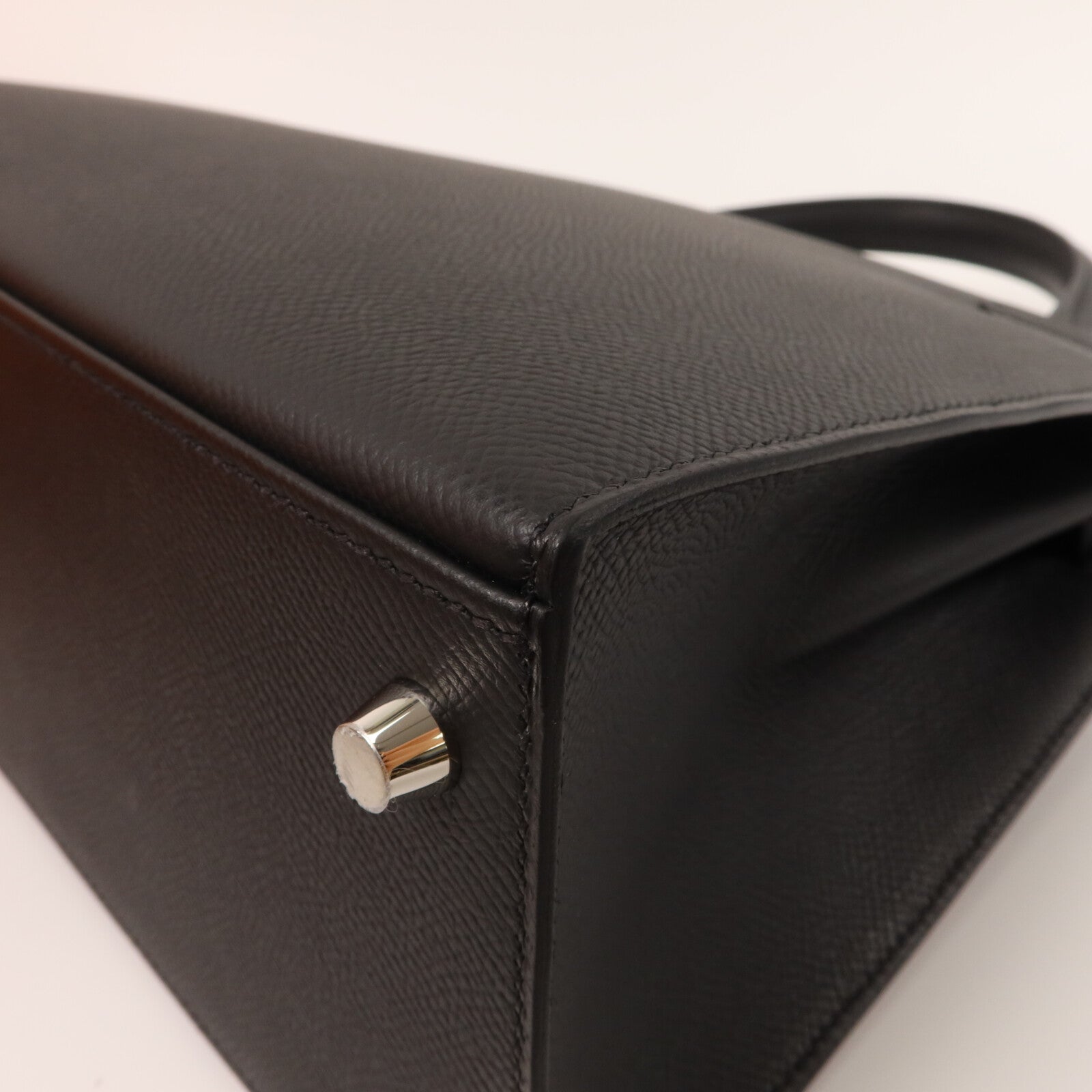 HERMES Epsom皮革Kelly 28手挽肩背兩用袋Noir