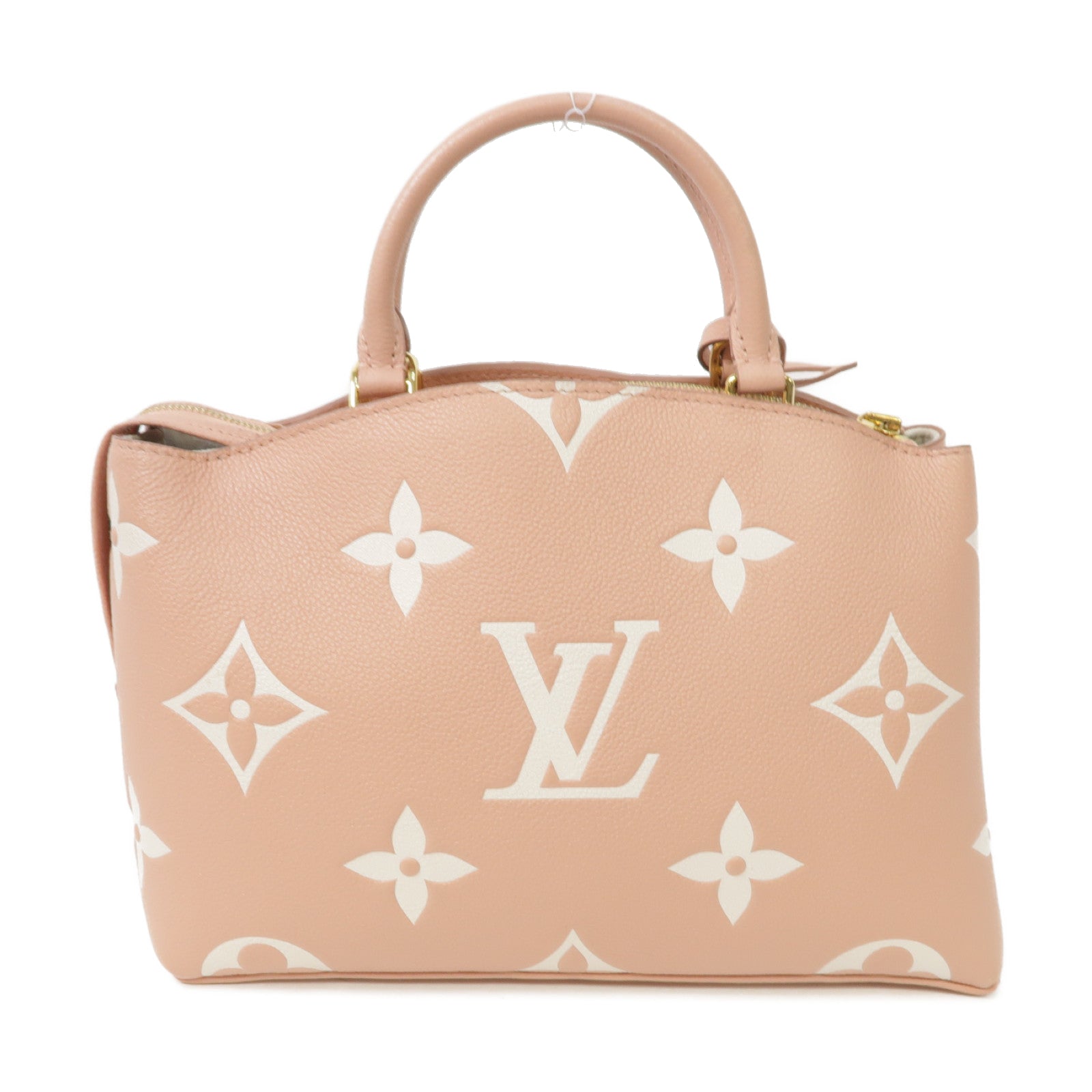 LOUIS VUITTON Monogram Empreinte Petit Palais金扣手挽肩背兩用袋粉紅色