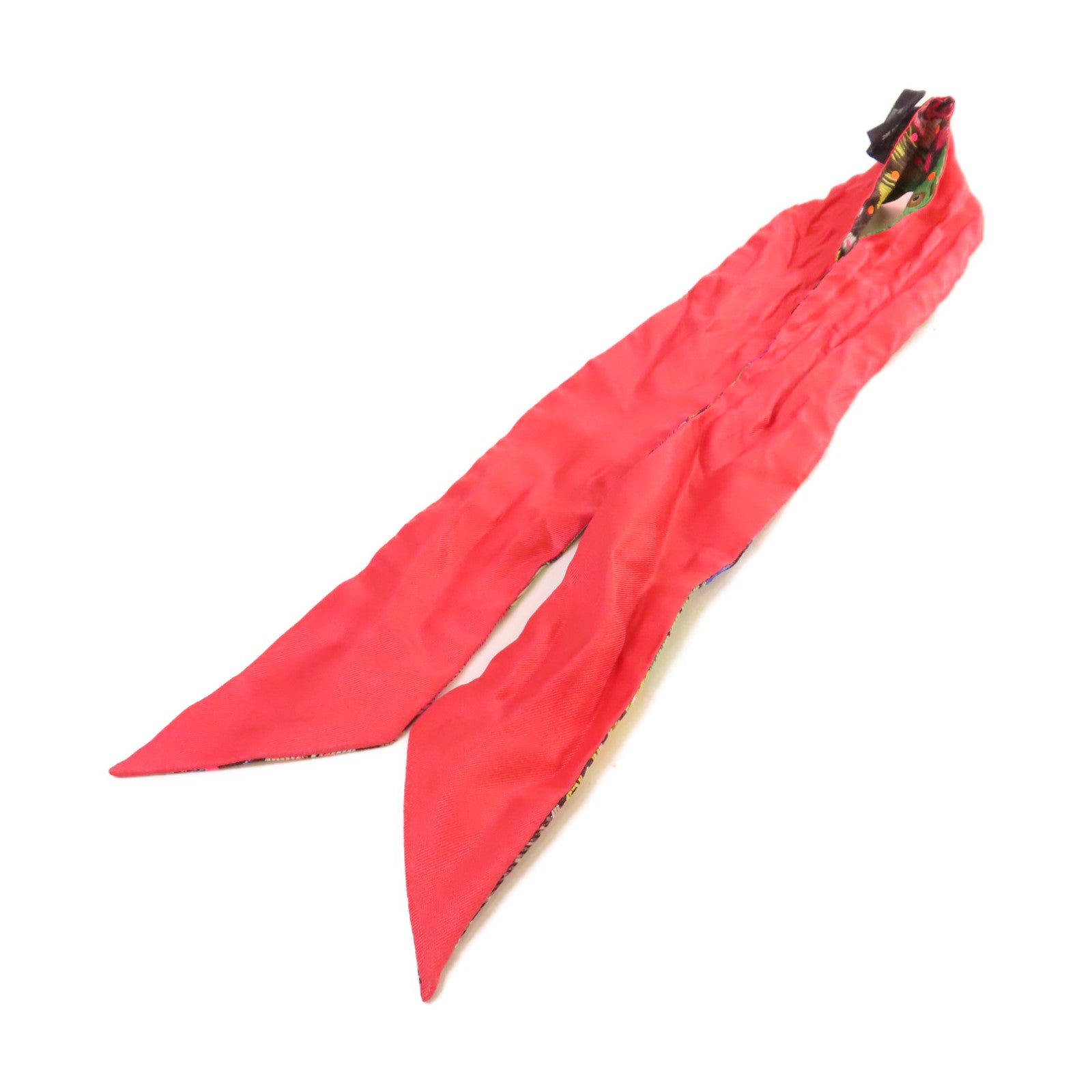 HERMES 絲質Twilly Scarf絲巾粉紅/紫色/彩色