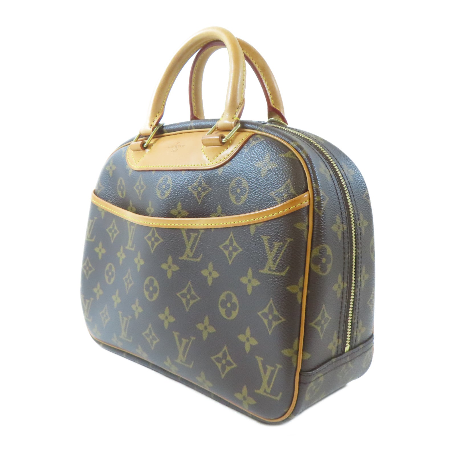 LOUIS VUITTON Monogram Trouville金扣手挽袋啡色