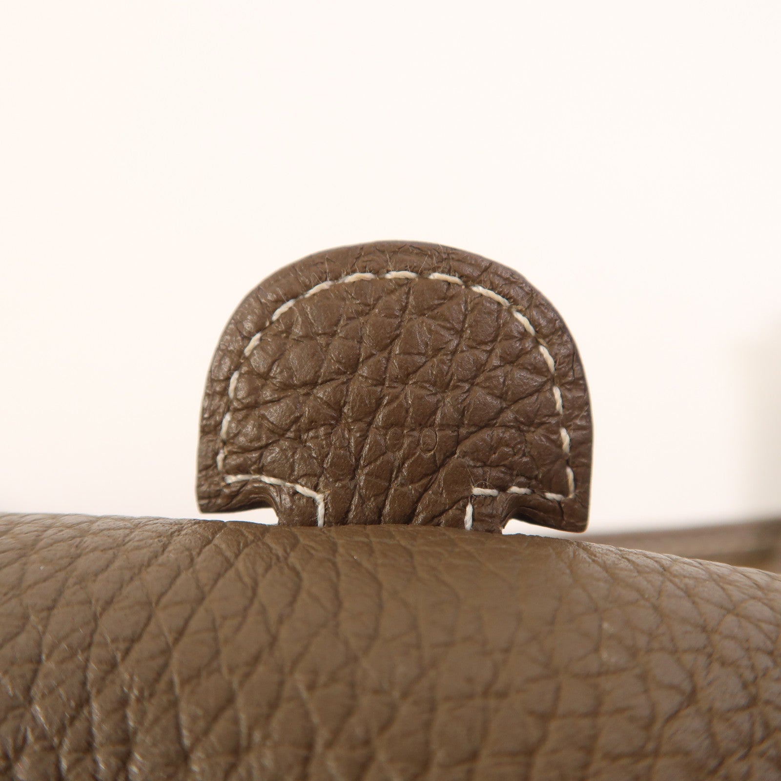 HERMES Clemence皮革Evelyne PM銀扣肩背袋Etoupe